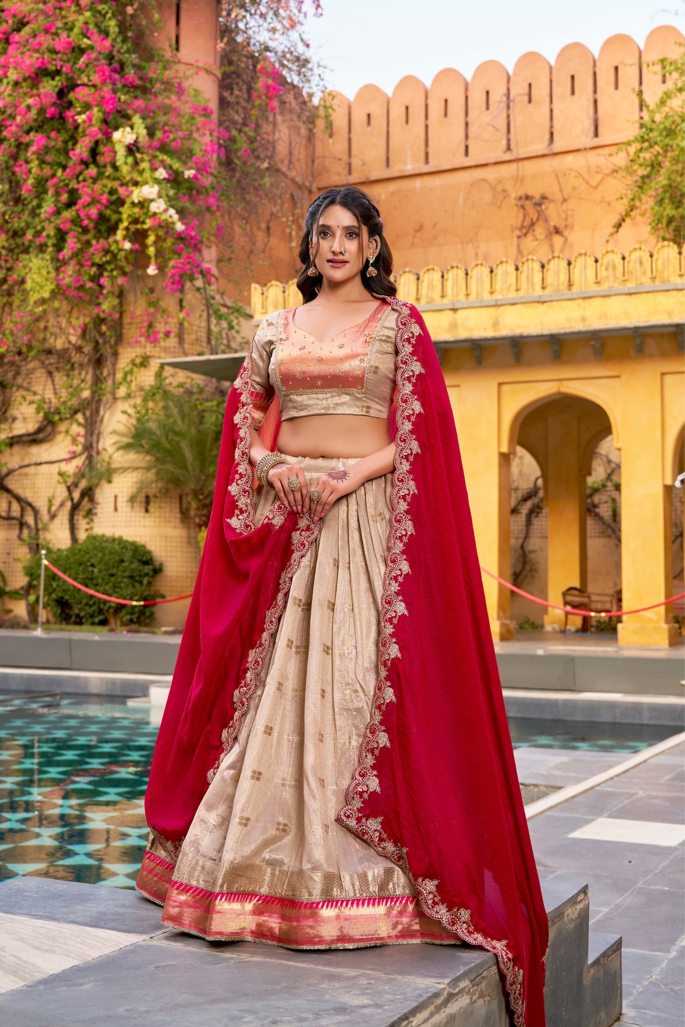 Royal Designer Wedding And Festive Wear Paithani Lehenga Choli Set For Women