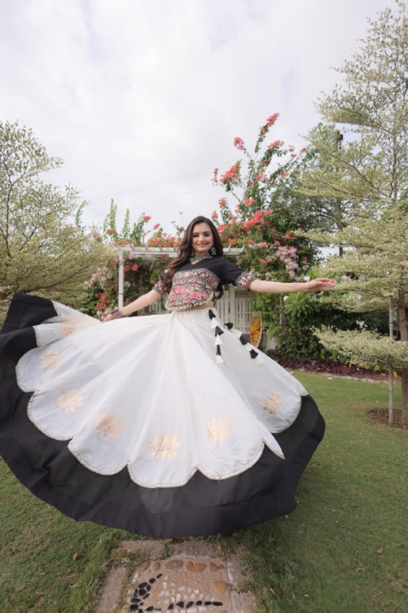 Raasrang Traditional Kutchi Work Lehenga Choli For Navratri