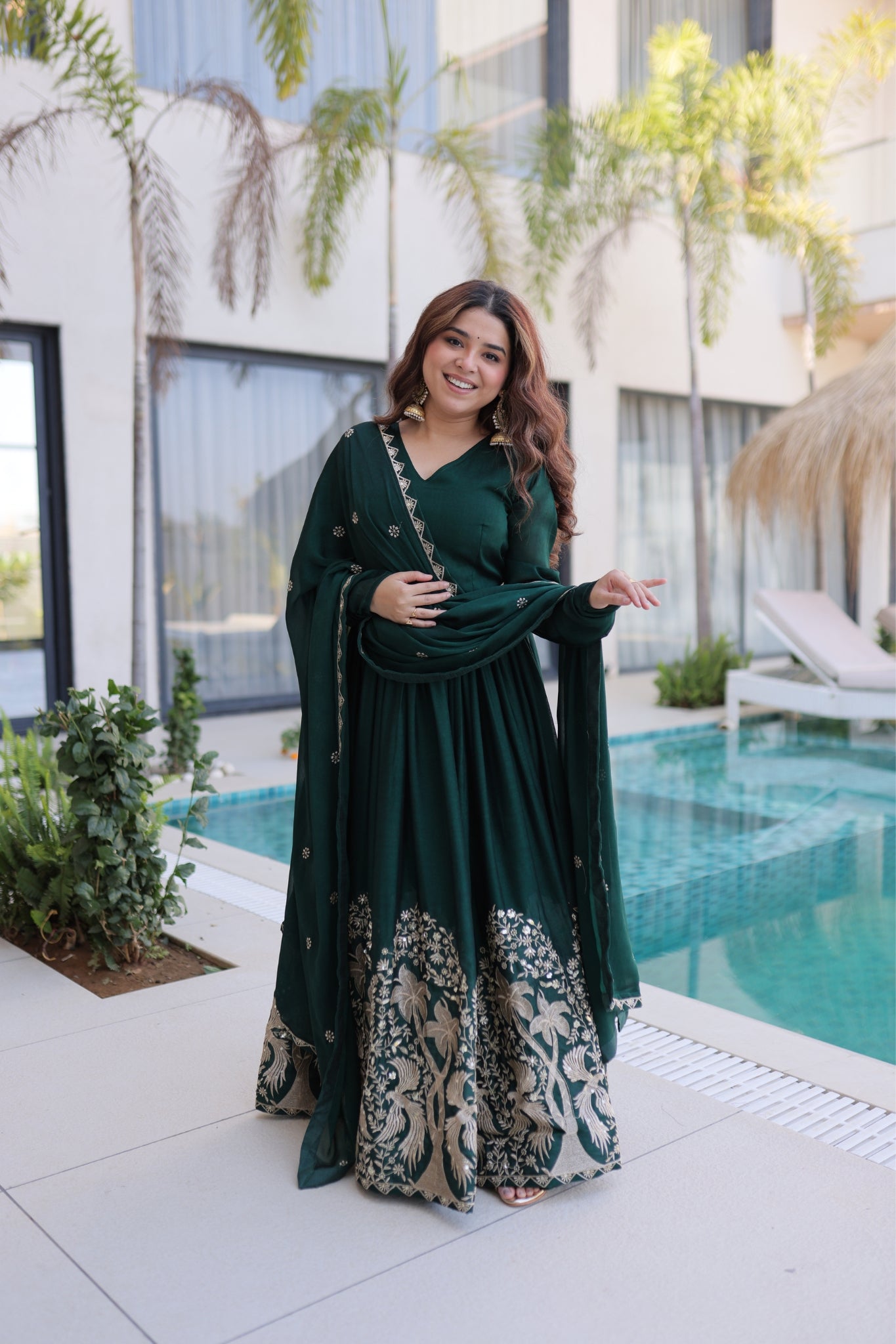 Rangoli Crush Sequins Multi Embroidery Anarkali Suit With Dupatta