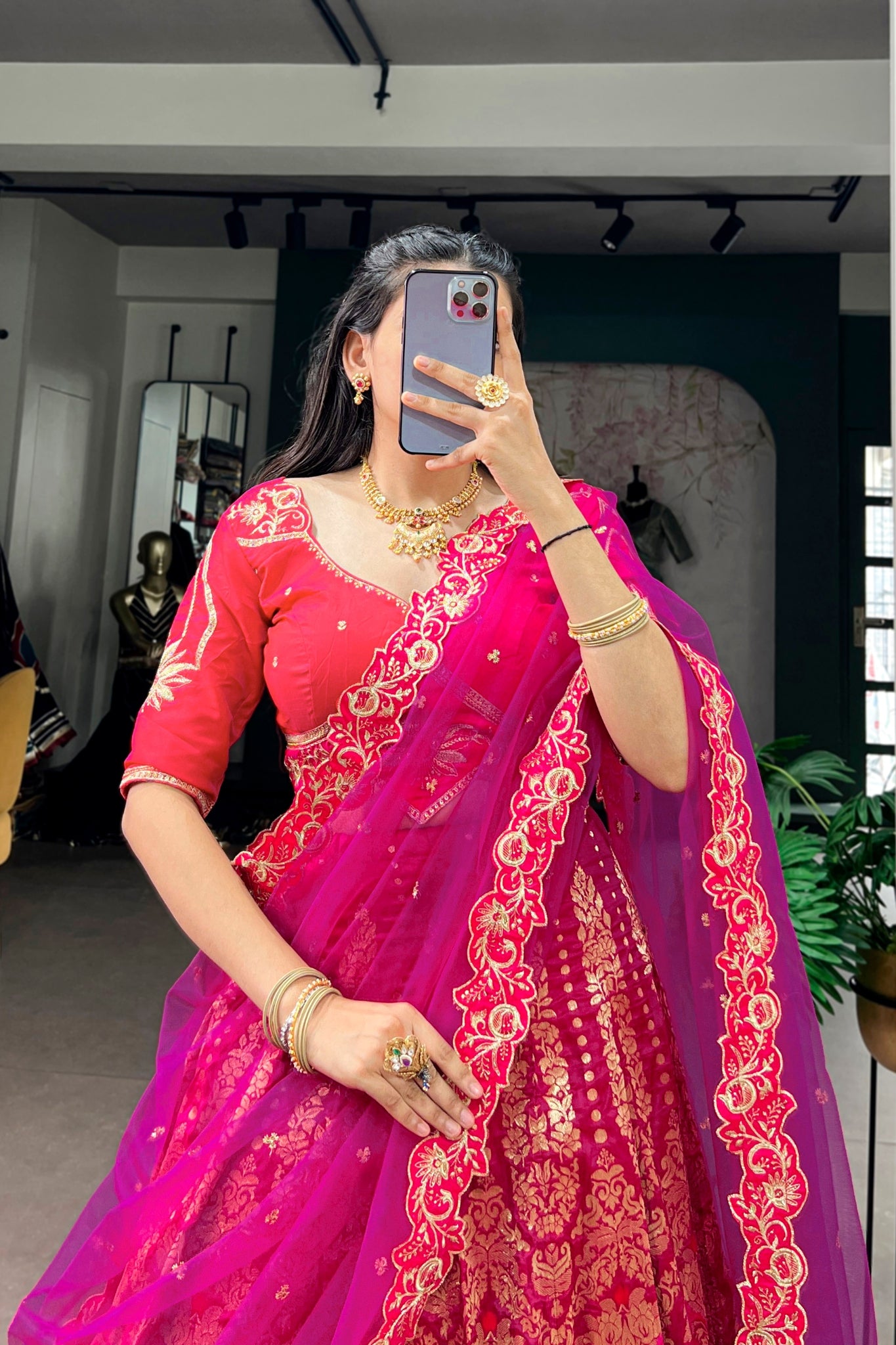 Designer Premium Jacquard Silk Lehenga Choli For Wedding
