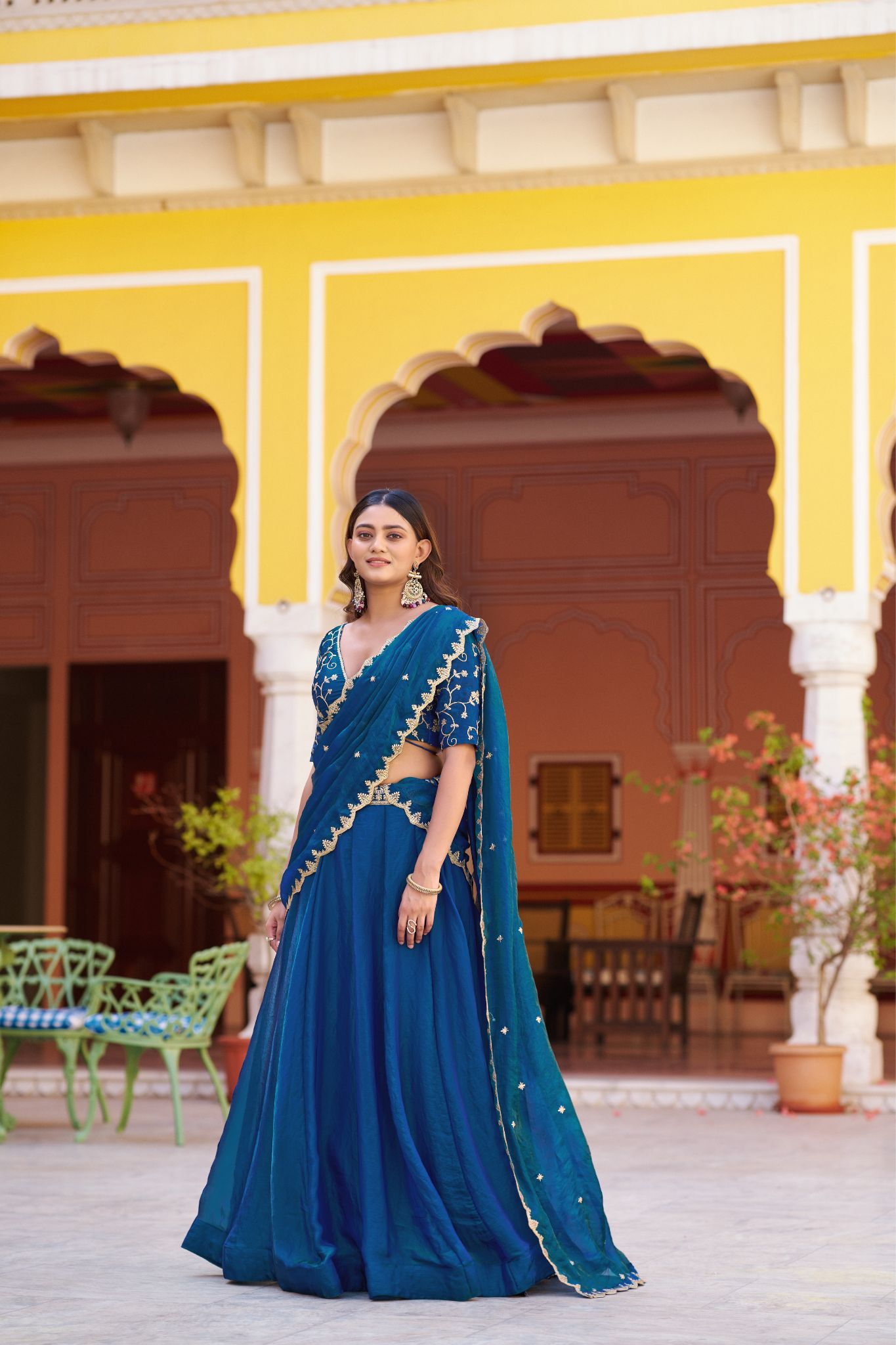 Premium Fendi Silk Lehenga Choli with Sequins & Thread Embroidery Work | Designer Festive & Wedding Wear for Women