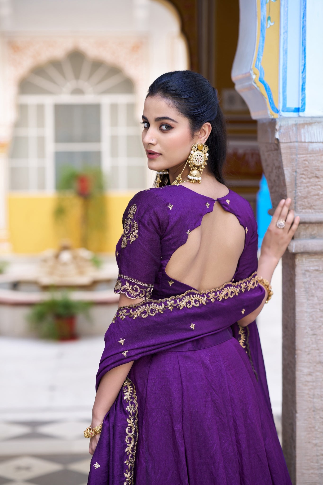 Designer Silk Lehenga Choli For Women With Sequins Thread Embroidery Dupatta