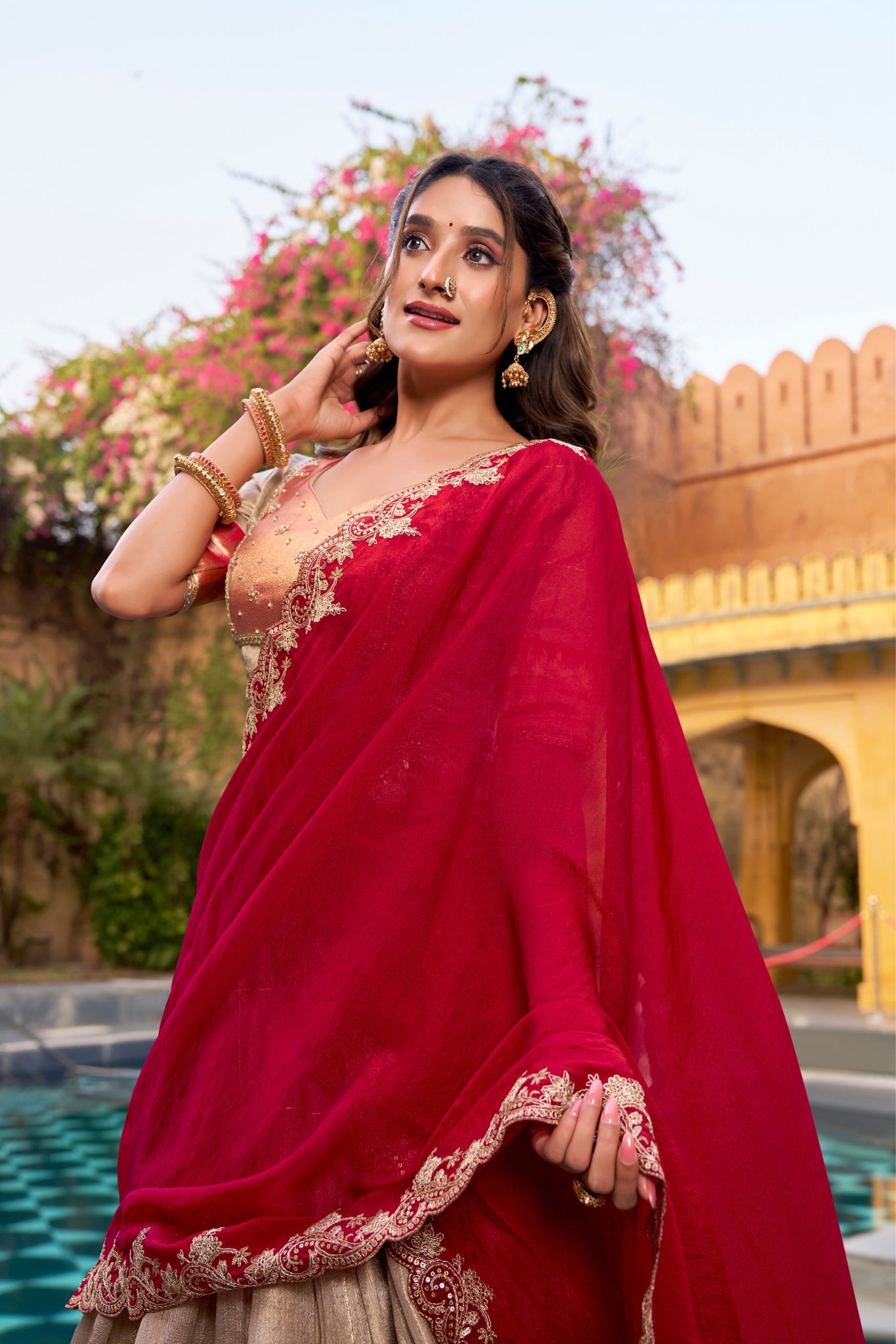 Royal Designer Wedding And Festive Wear Paithani Lehenga Choli Set For Women