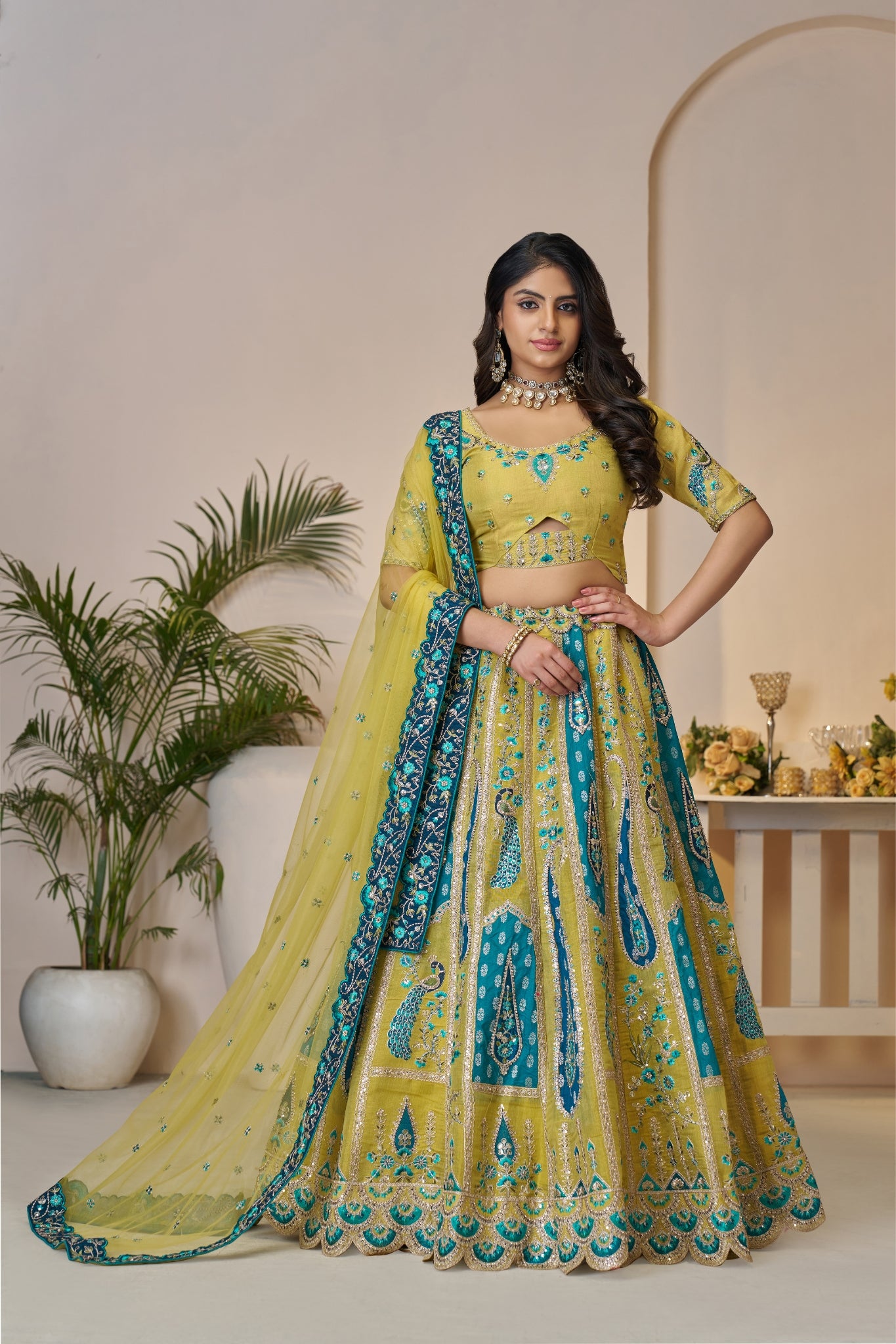Perfect Wedding Designer Banarasi Silk Lehenga Choli Set