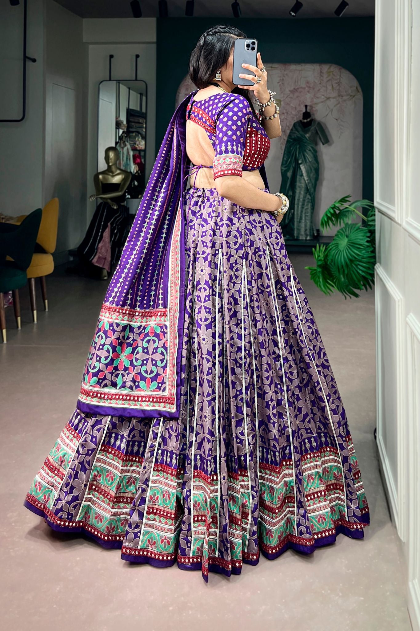Raasrang Traditional Designer Navratri Lehenga Choli In Premium Tasar Silk