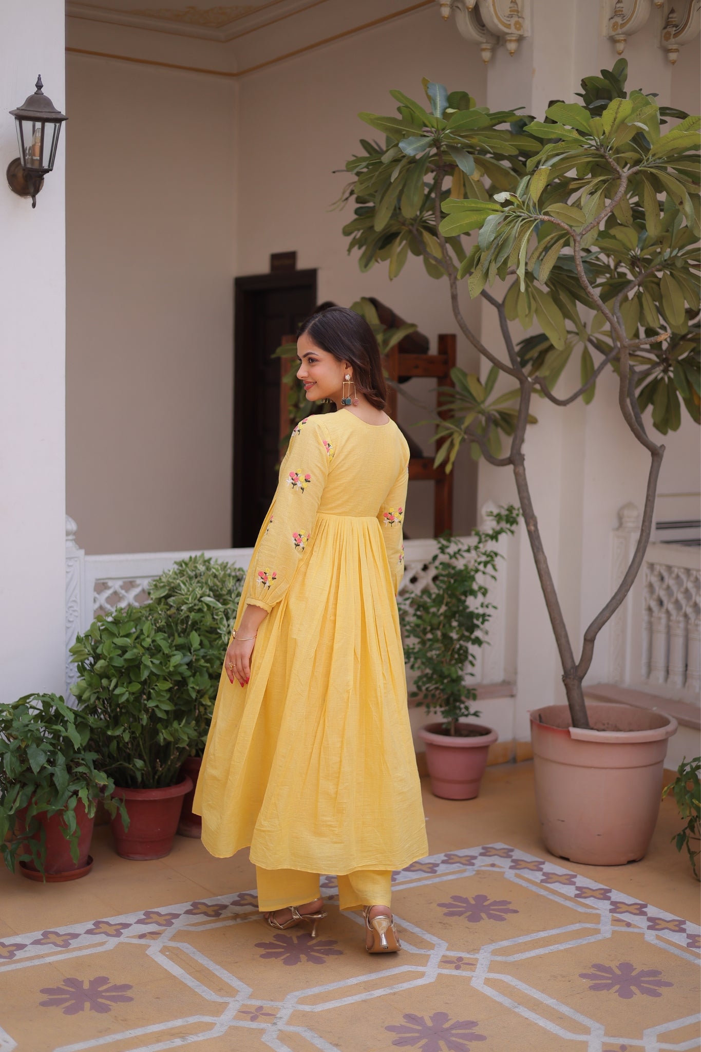 Premium Cotton Embroidered Kurti Pant Set For Women