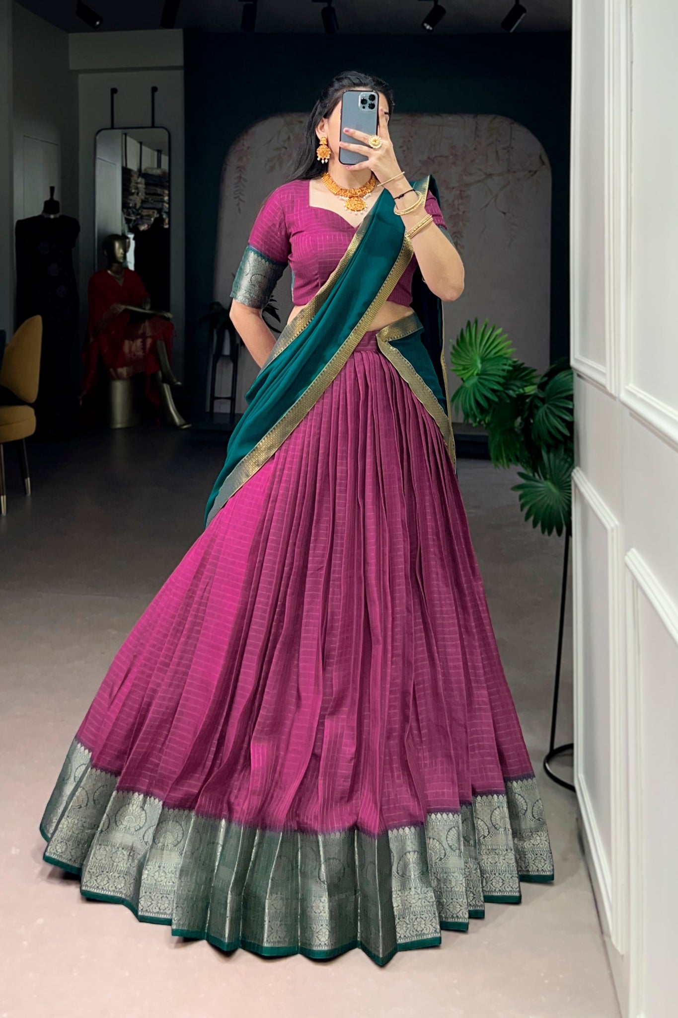 Premium Zari Weaving Work Lehenga Choli