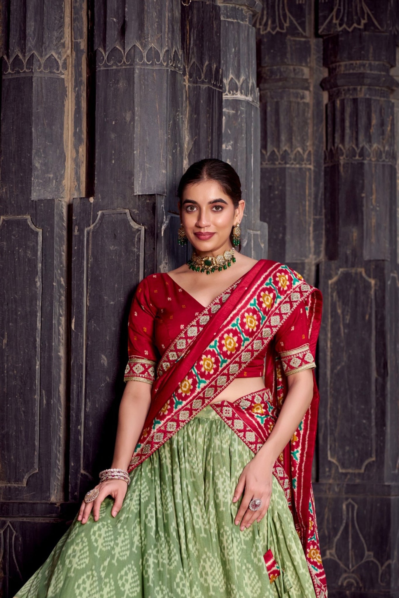 Traditional Ikkat Print Designer Lehenga Choli