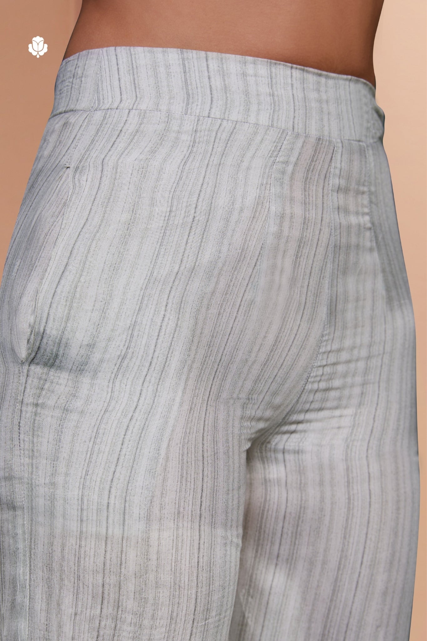 White Pure Muslin Silk Floral Co-Ord Set for Women