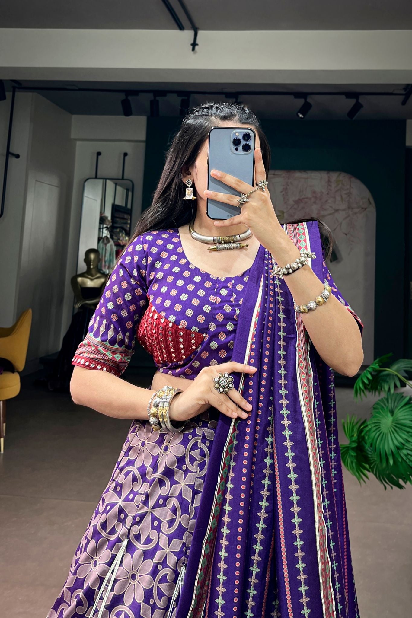 Raasrang Traditional Designer Navratri Lehenga Choli In Premium Tasar Silk
