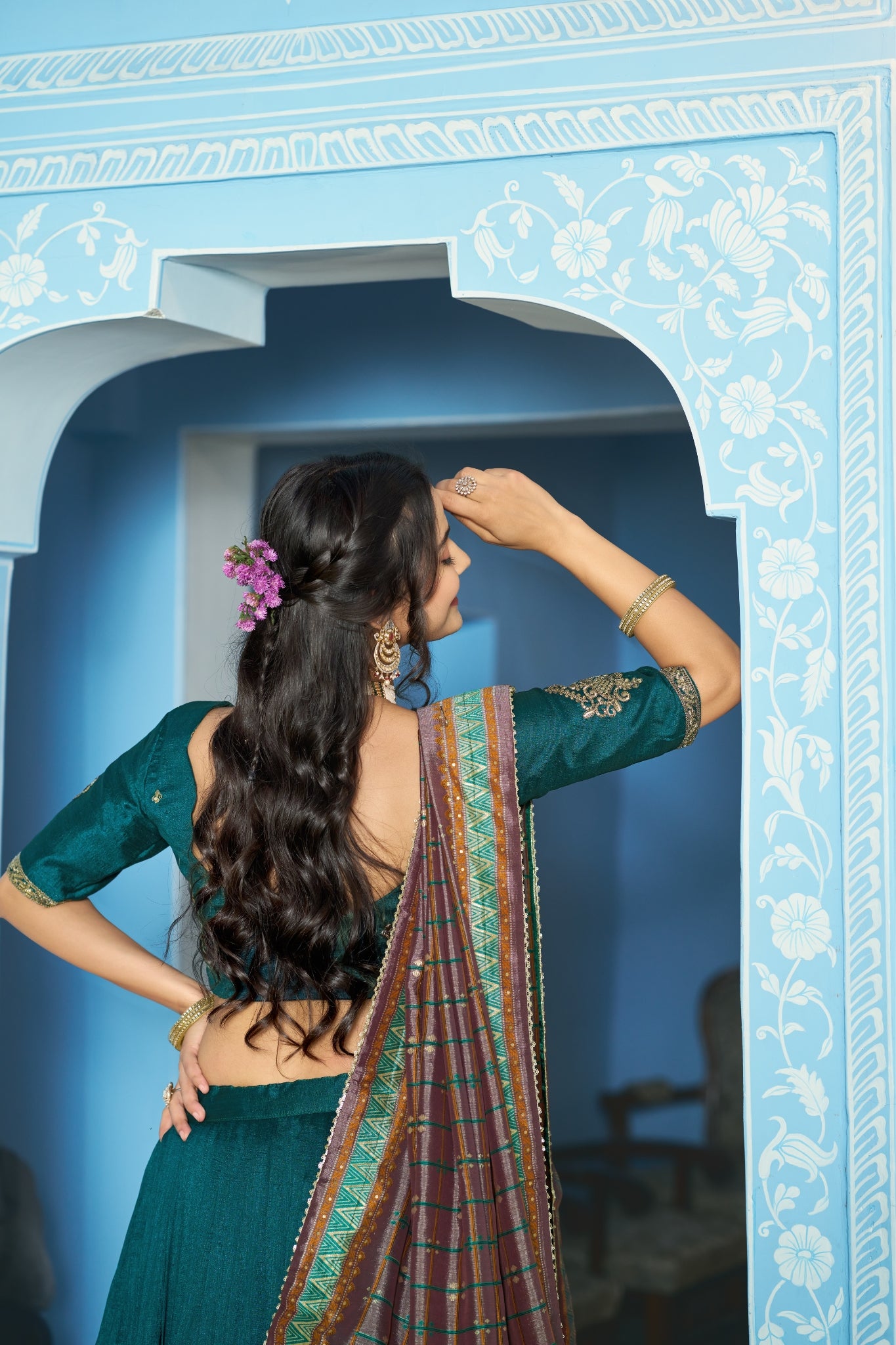 Premium Vichitra Silk Embroidered Wedding And Festive Designer Lehenga Choli For Women