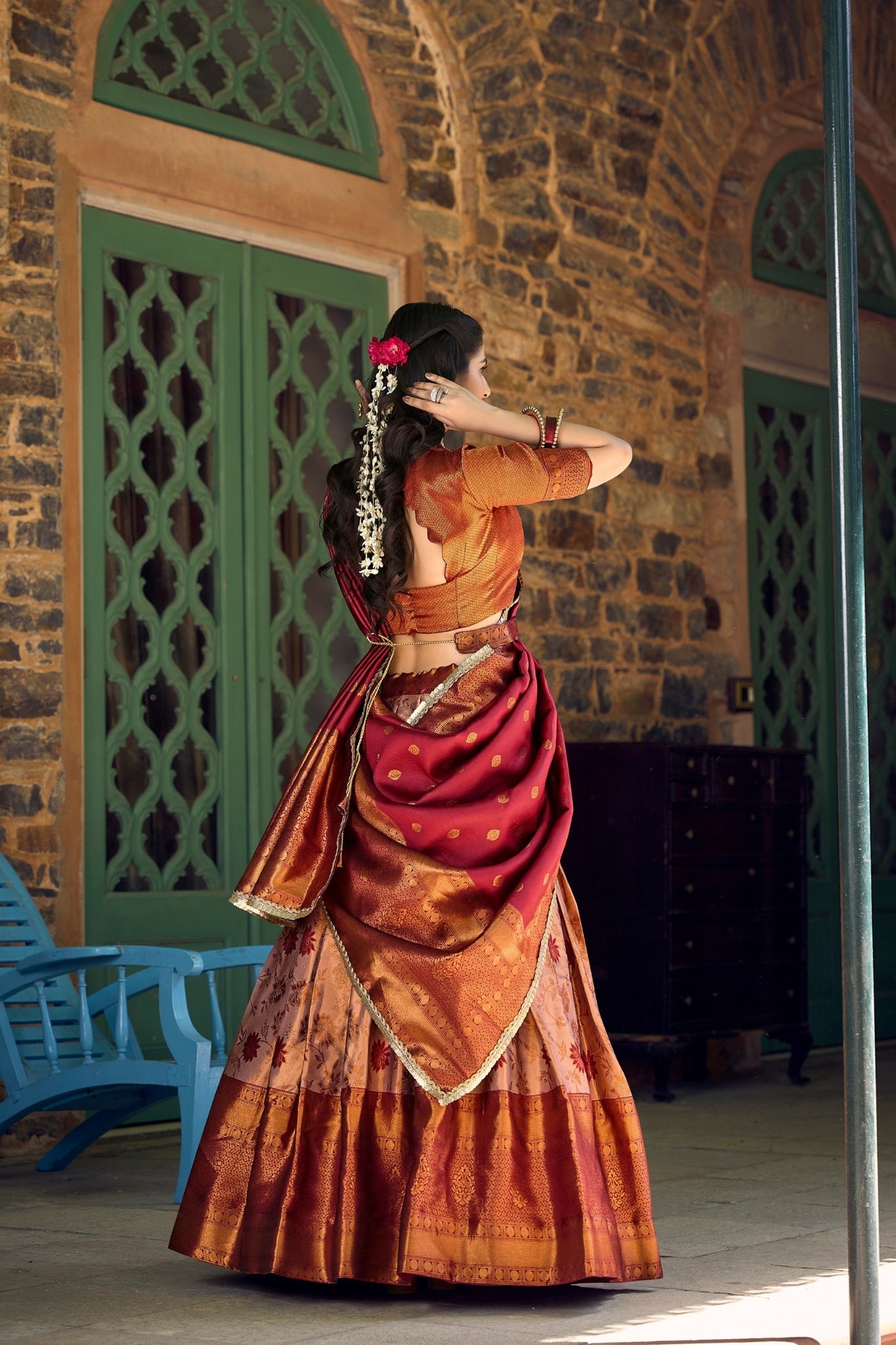 Elegant Perfectly Crafted Jacquard Silk Lehenga Choli