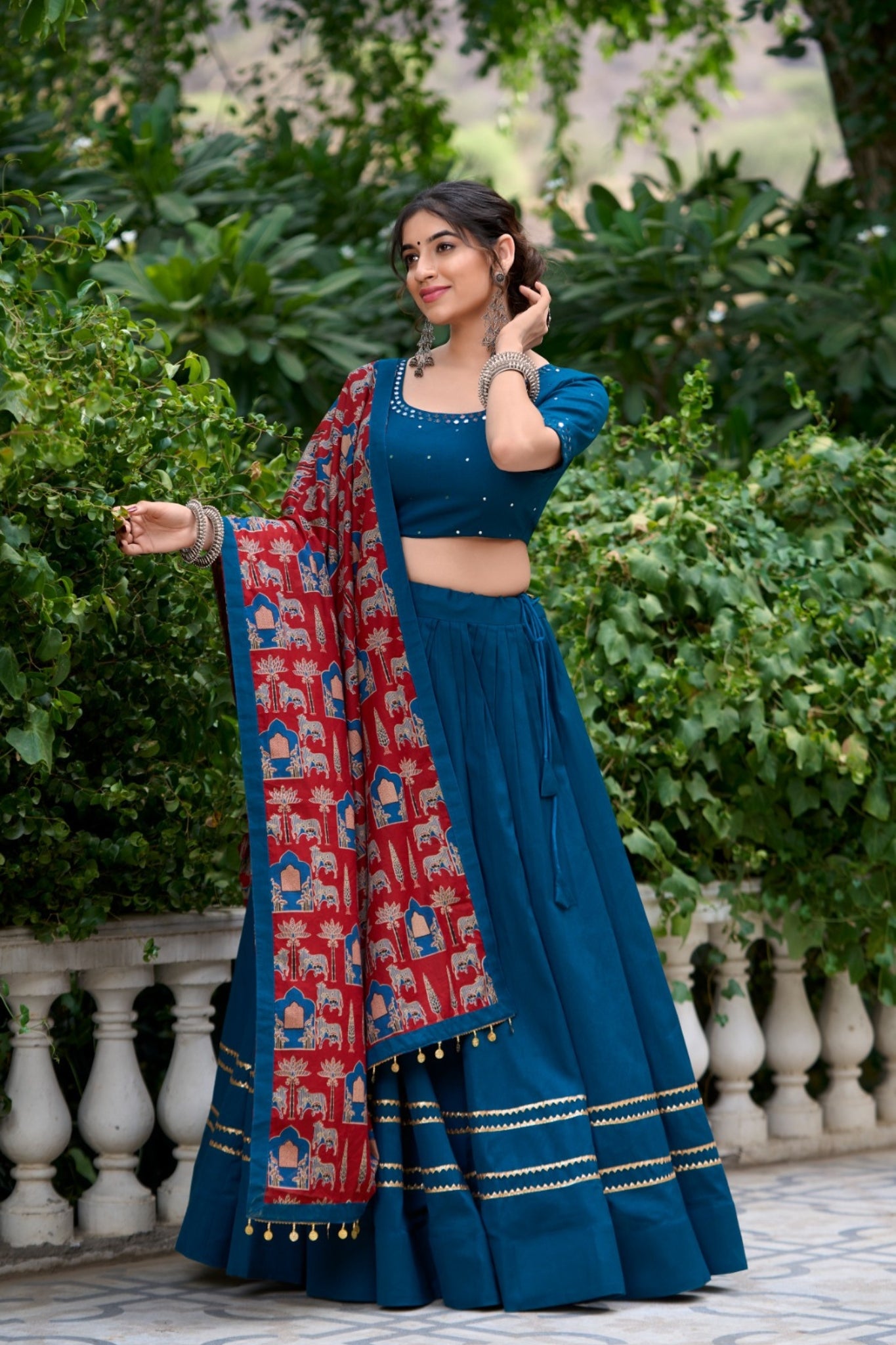 Tradition Navratri Look Pure Cotton Lehenga Choli