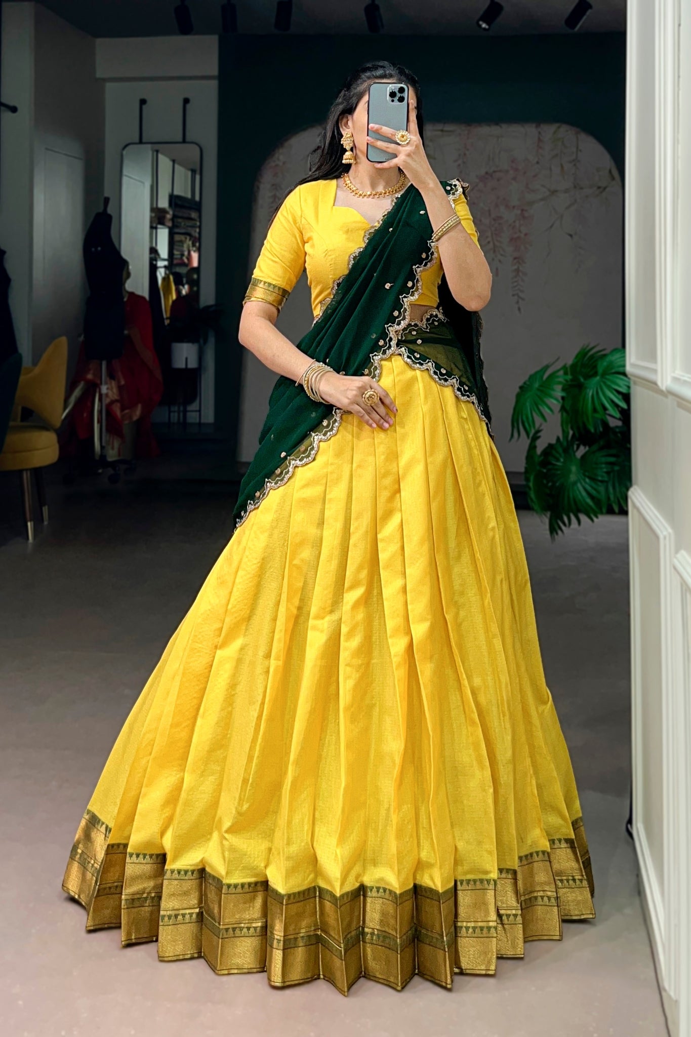 Royal Cotton Silk Beautiful Crafted Lehenga Choli For Women