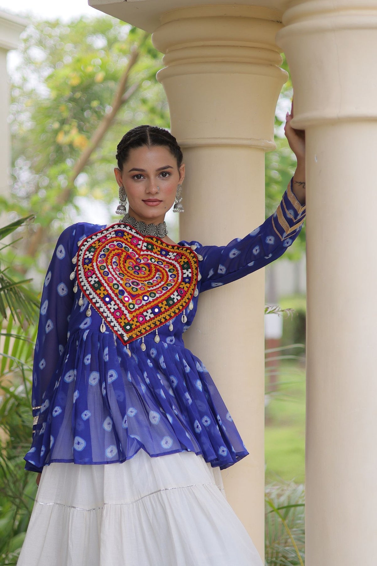 Rasrang Designer Bandhani Printed Navratri Lehenga Choli For Women