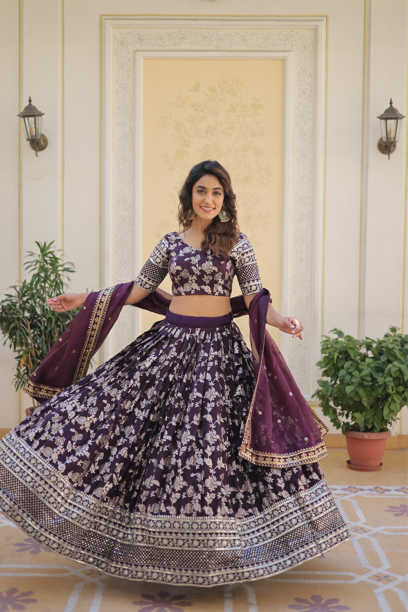 Elevate Your Style with a Designer Jacquard Lehenga Choli