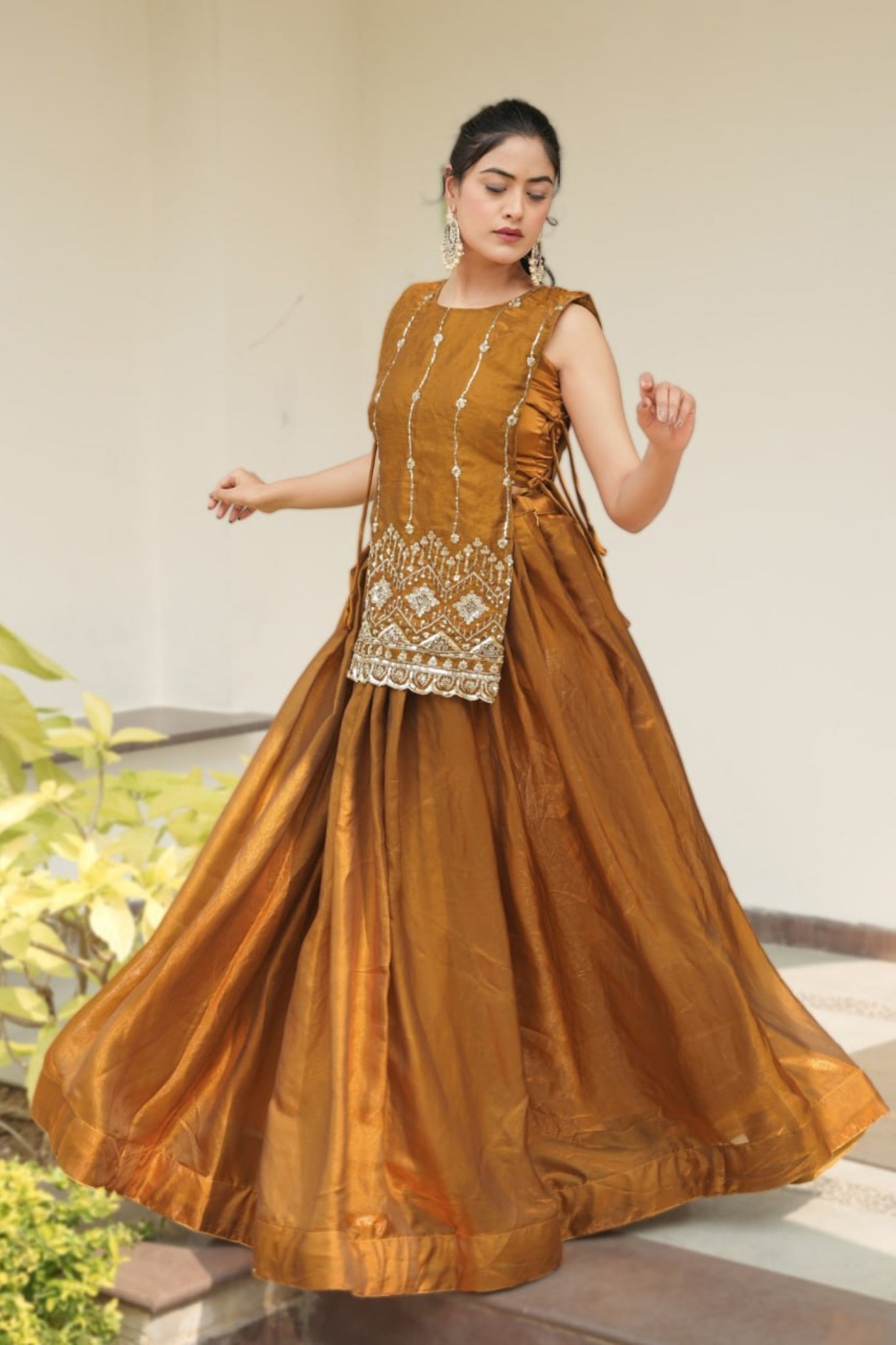 Luxury Fancy Koti Style Lehenga Choli With Heavy Beads Embroidery For Wedding And Festive Wear