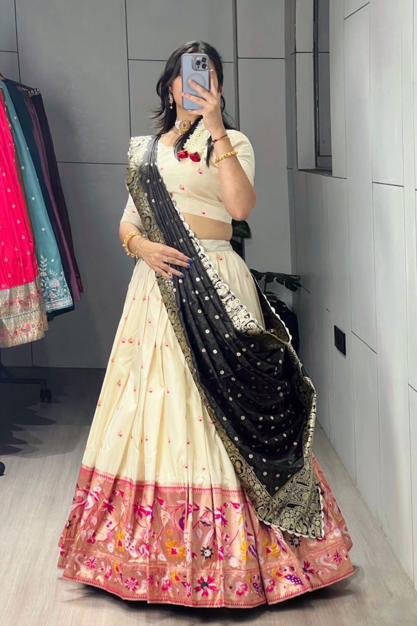 Royal Paithani Silk Lehenga Choli With Iconic Zari Dupatta For Wedding And Festive Wear