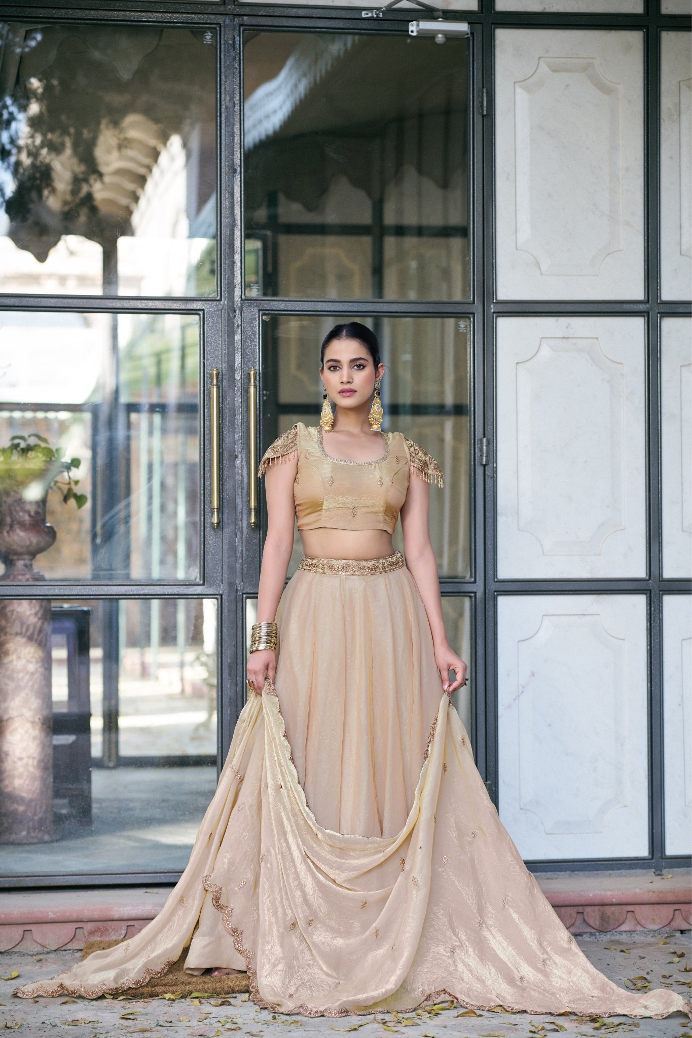 Stunning Wedding Designer Sequins Tread Embroidered Work Festive Lehenga Choli