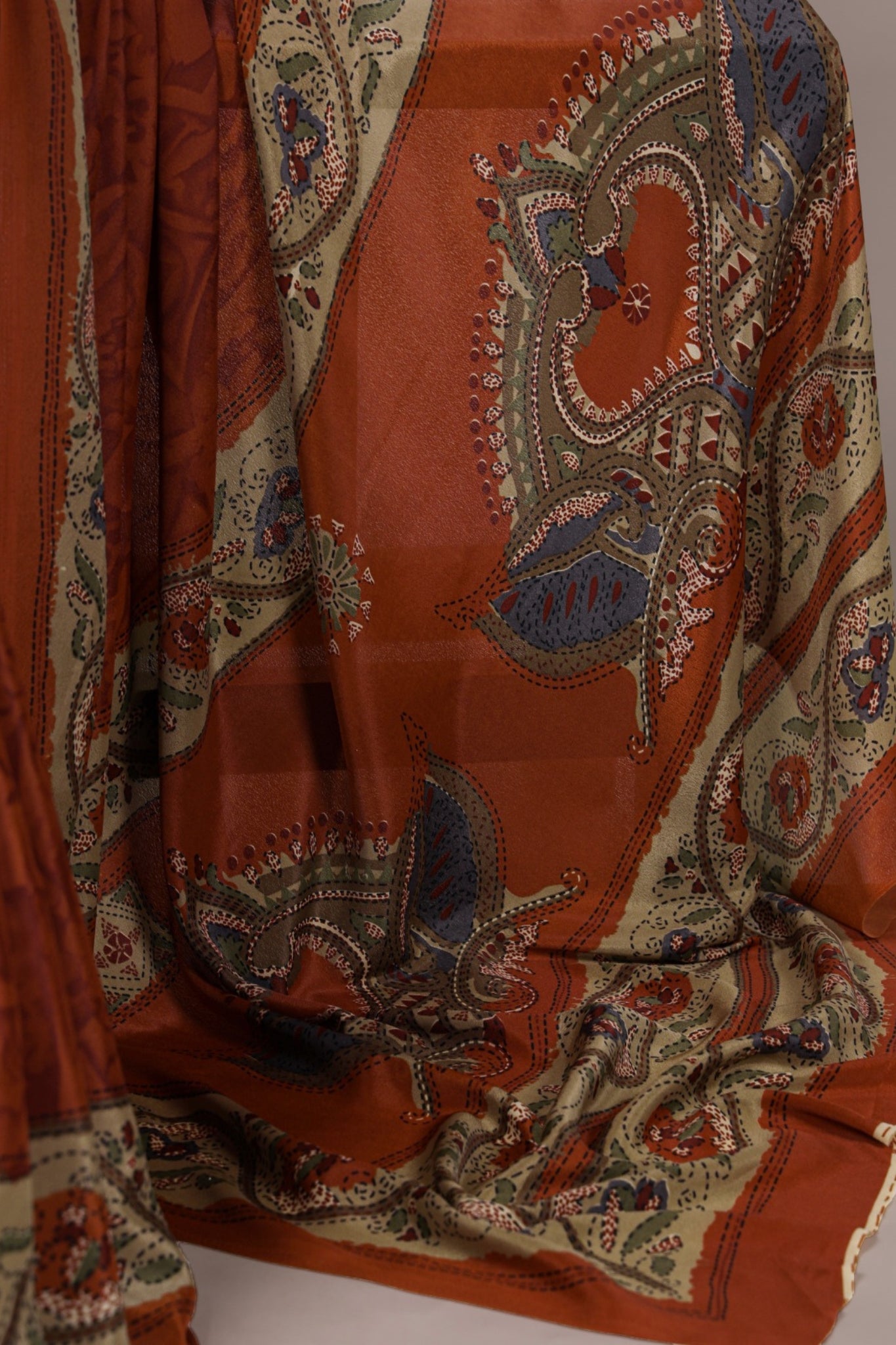 Printed Crepe Saree