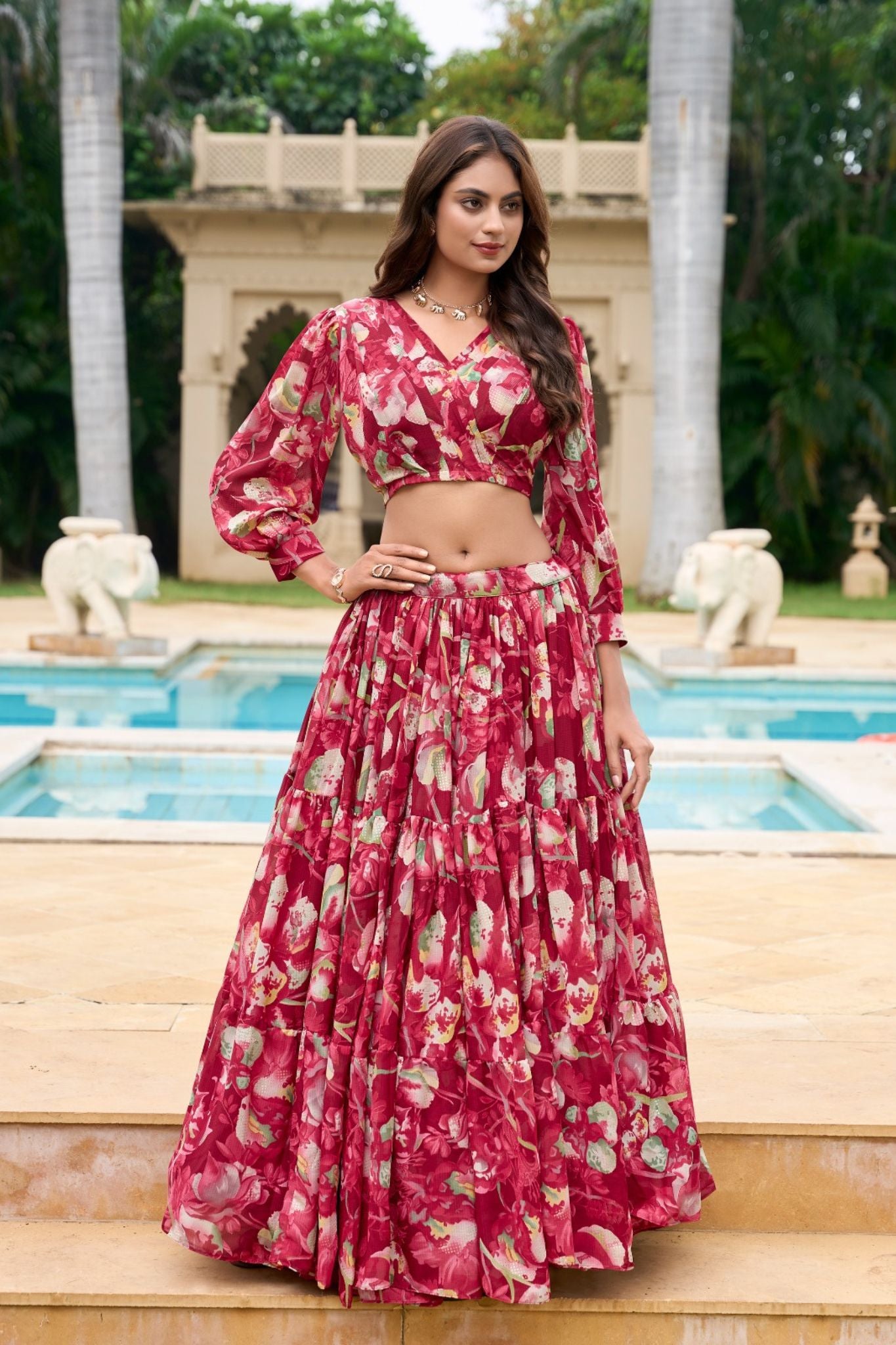 Georgette Floral Printed Co-Ord Set