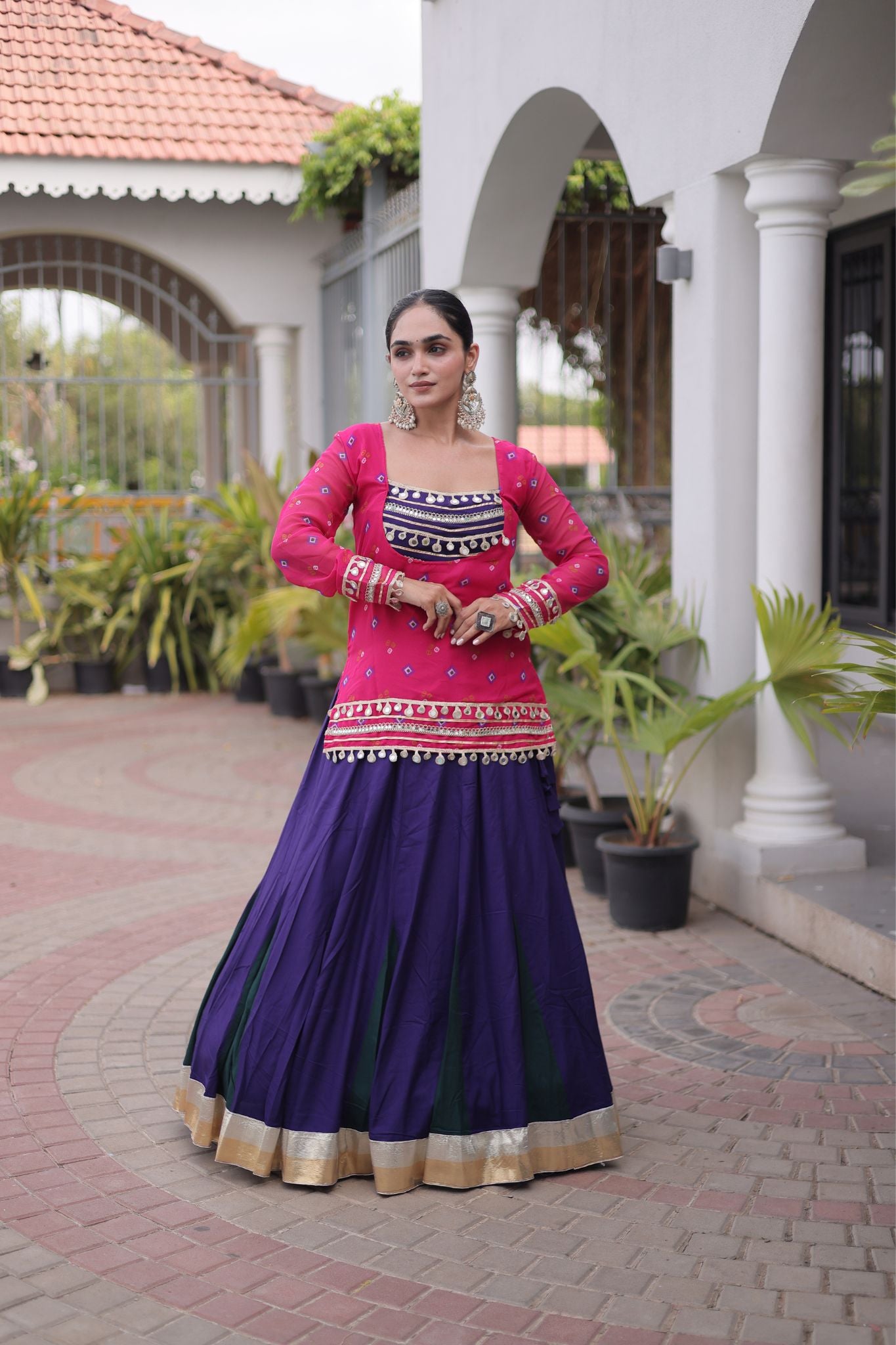 Raasrang Special Navratri Designer Lehenga Choli With Bandhani Printed Jacket For Women