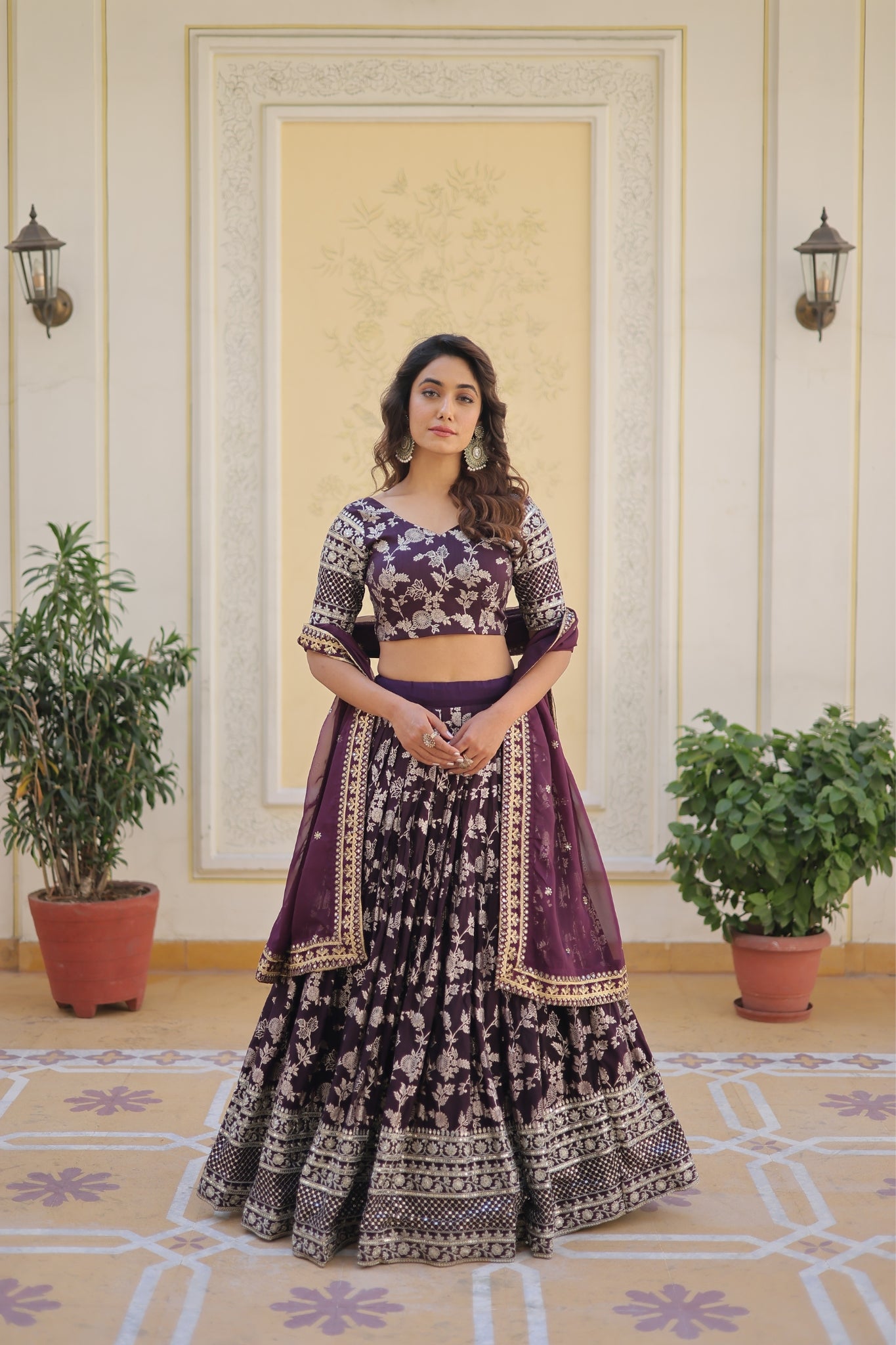 Elevate Your Style with a Designer Jacquard Lehenga Choli