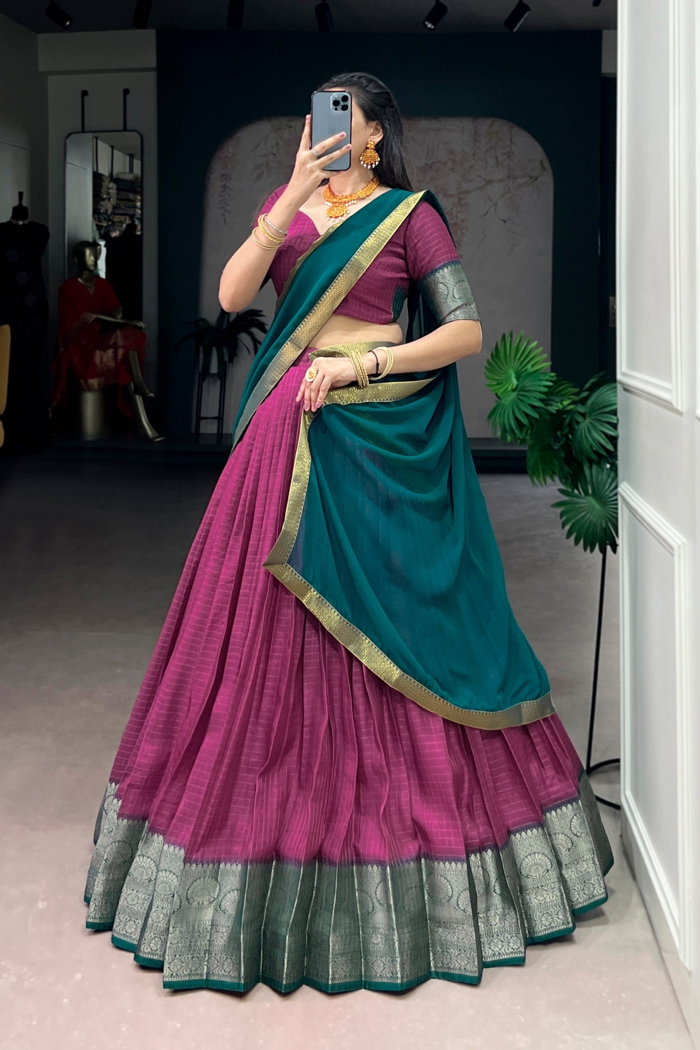Premium Zari Weaving Work Lehenga Choli