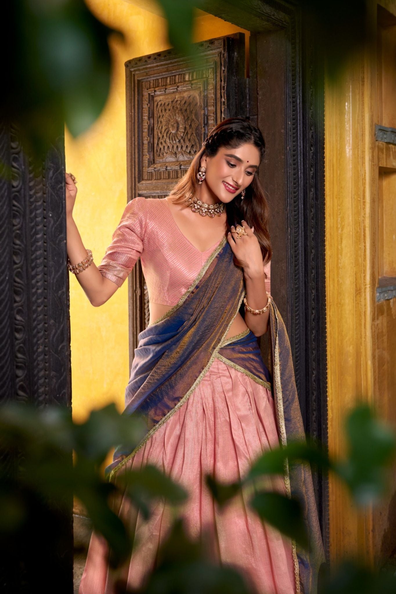 Luxury Dupion Silk Lehenga with Zari Dupatta – Wedding & Party Wear Ensemble