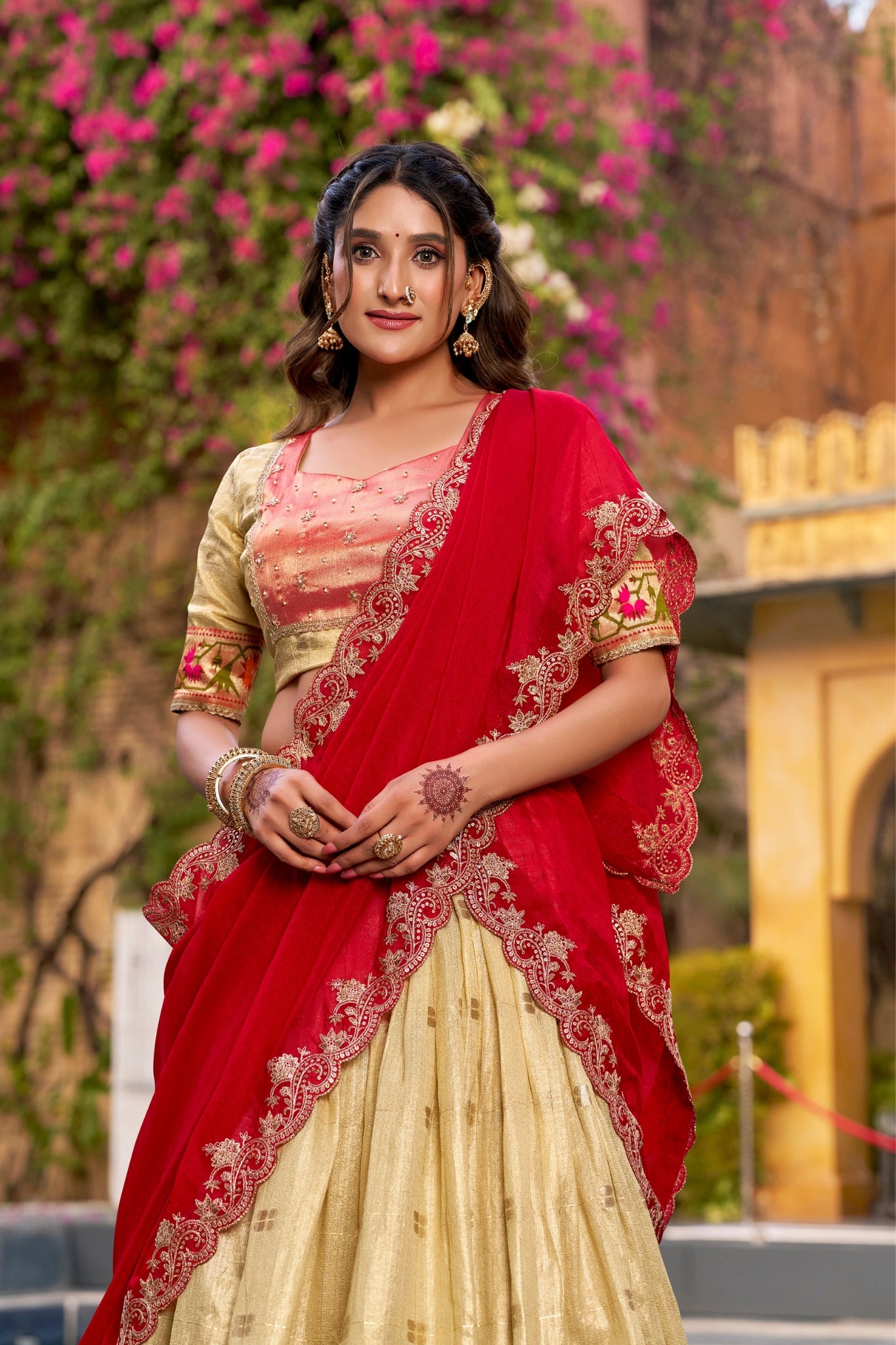 Royal Designer Wedding And Festive Wear Paithani Lehenga Choli Set For Women