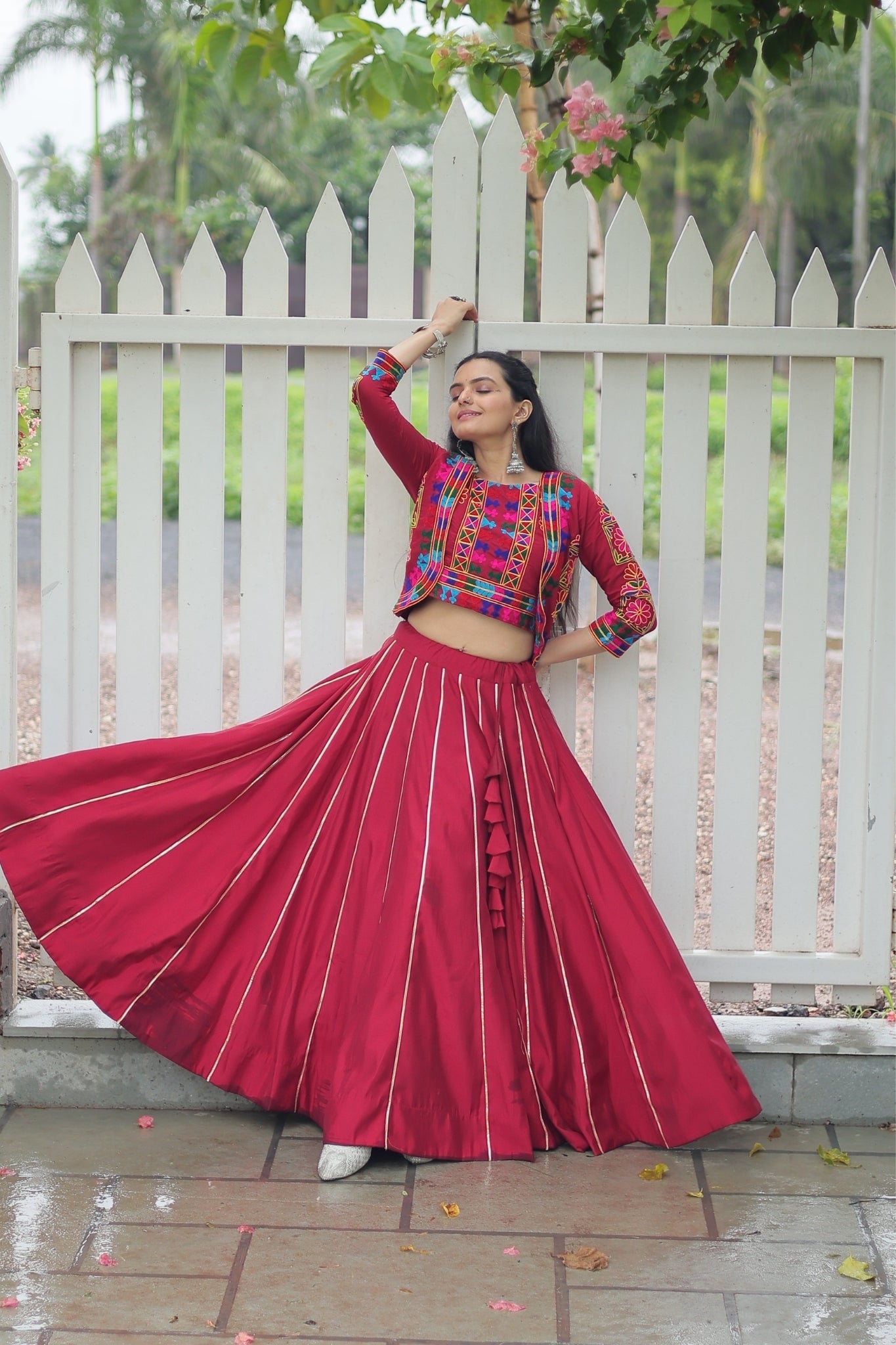 Kutchi Gamthi Embroidered Work Designer Navratri Lehenga Choli
