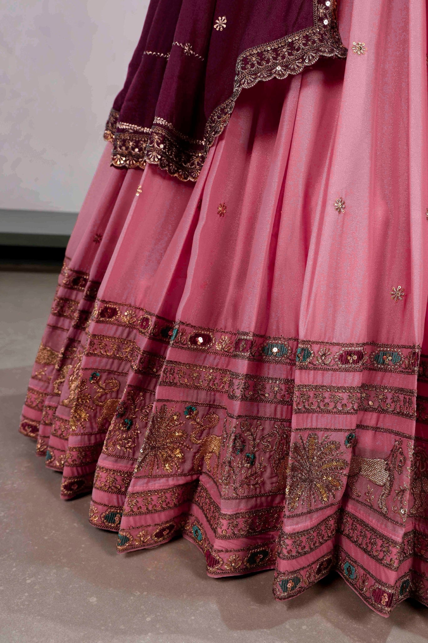 Embroidered Designer Wedding Star Georgette Lehenga Choli Set For Women