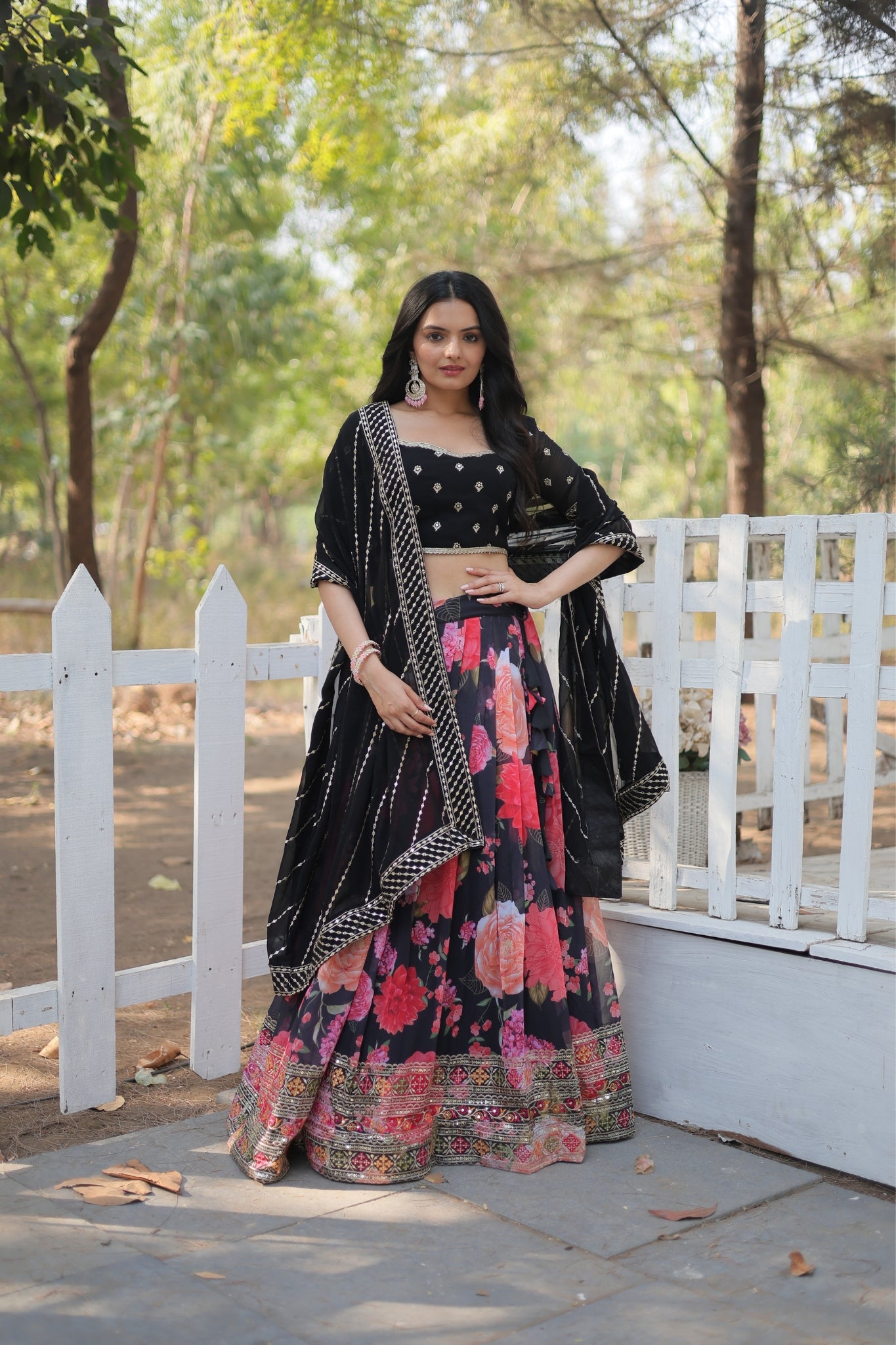 Wedding New Digital Printed Georgette Lehenga Choli