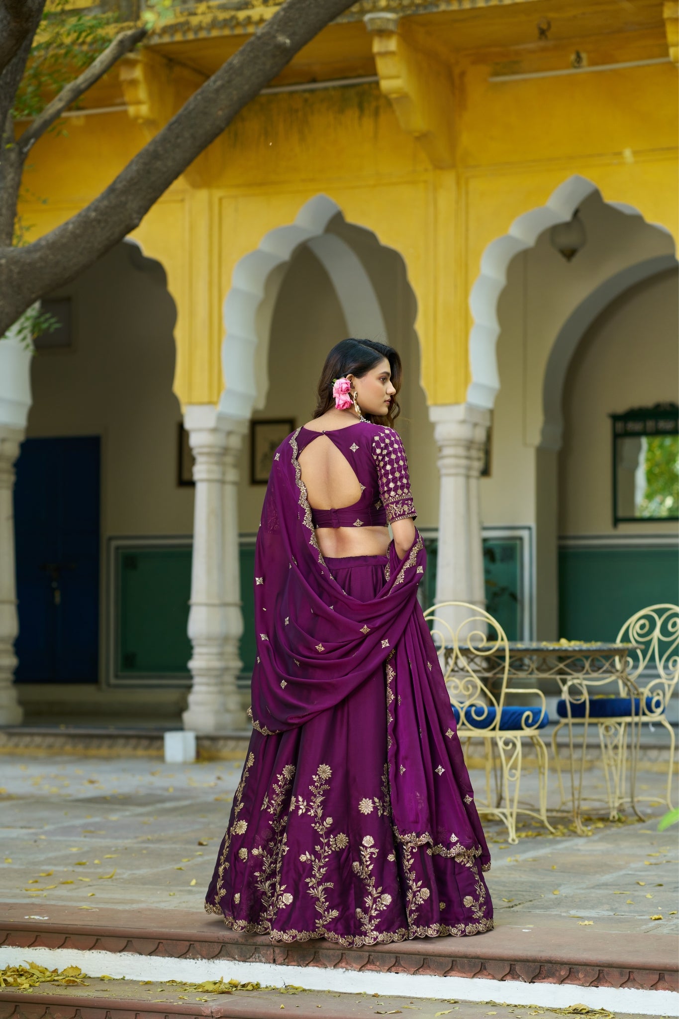Orange Color Rangoli Silk Sequins And Thread Embroidery Work Lehenga Choli For Woman