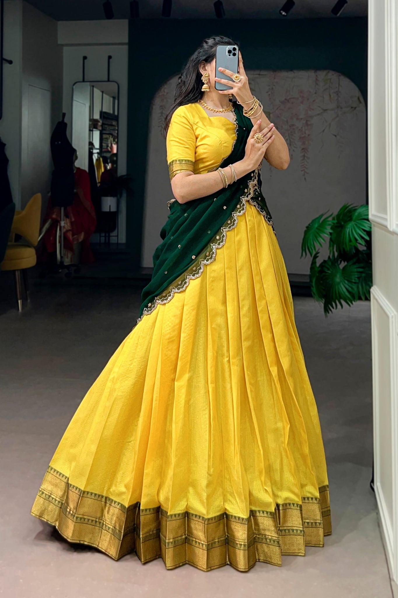 Royal Cotton Silk Beautiful Crafted Lehenga Choli For Women