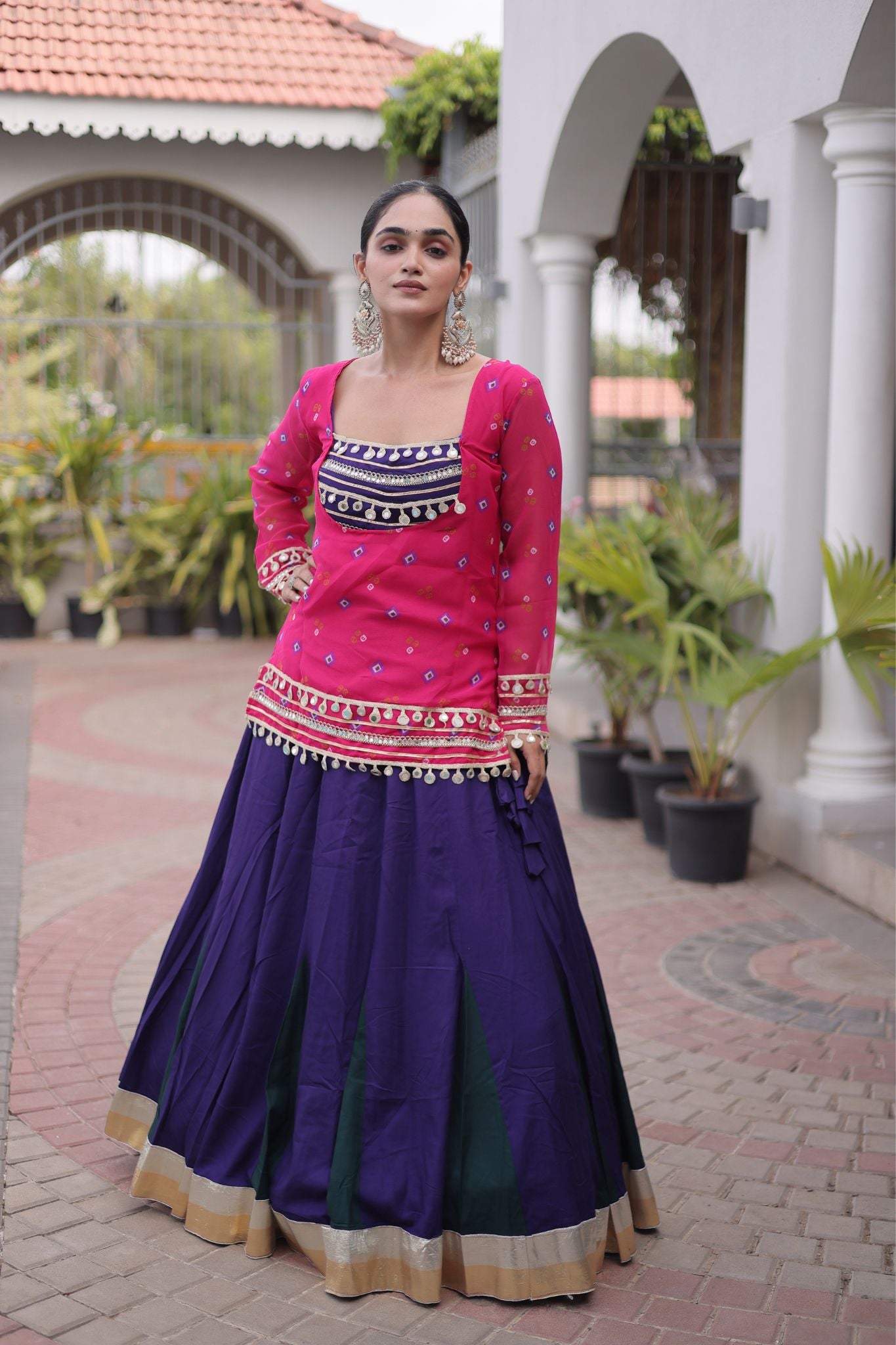 Raasrang Special Navratri Designer Lehenga Choli With Bandhani Printed Jacket For Women