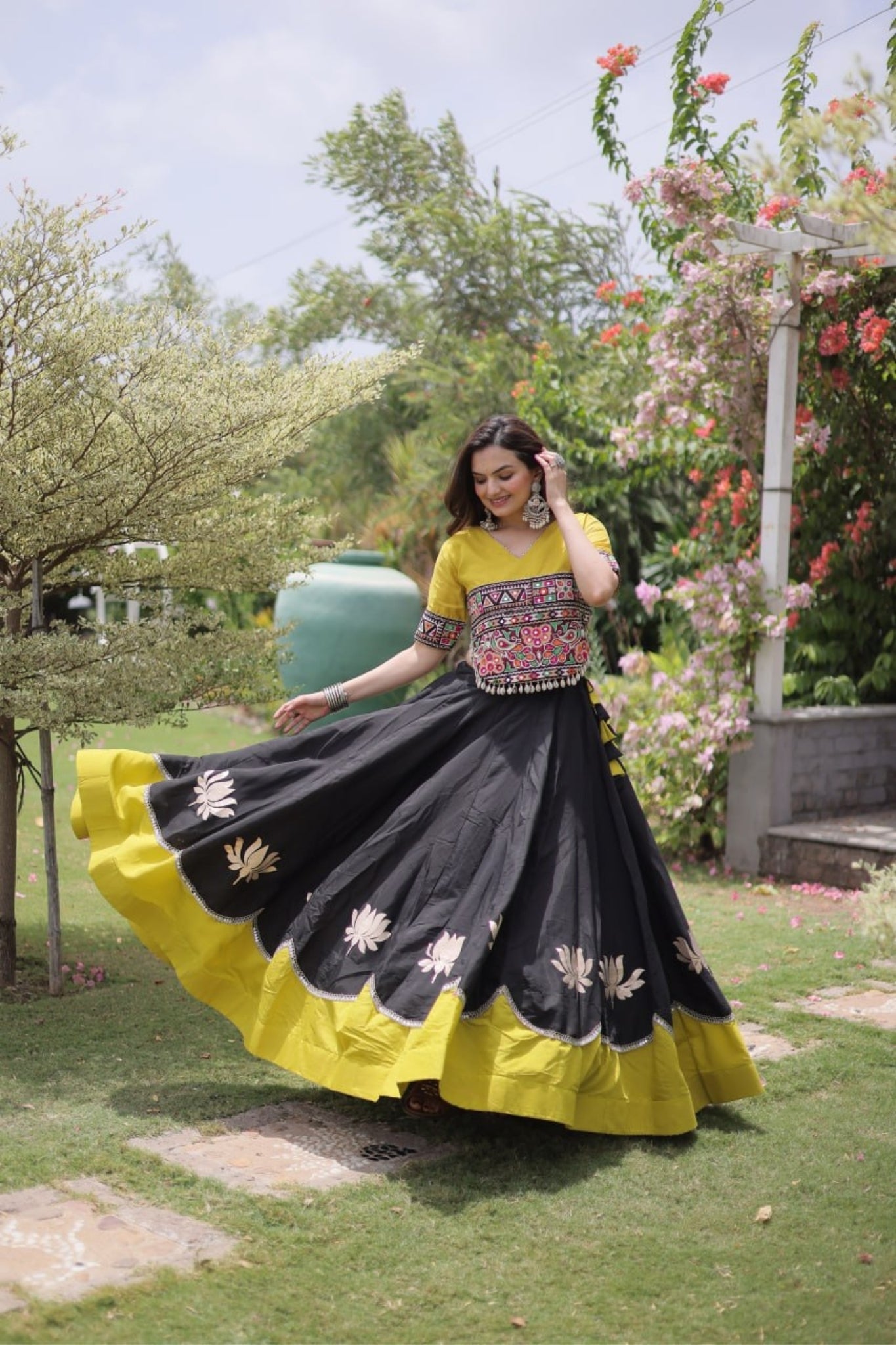 Raasrang Traditional Kutchi Work Lehenga Choli For Navratri