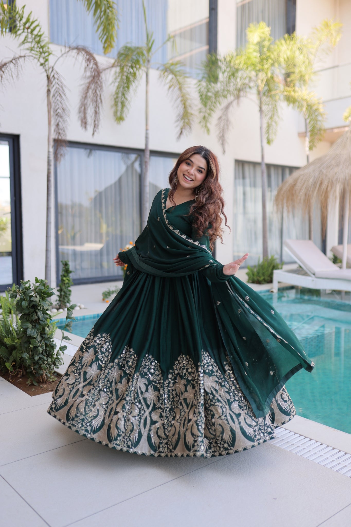 Rangoli Crush Sequins Multi Embroidery Anarkali Suit With Dupatta