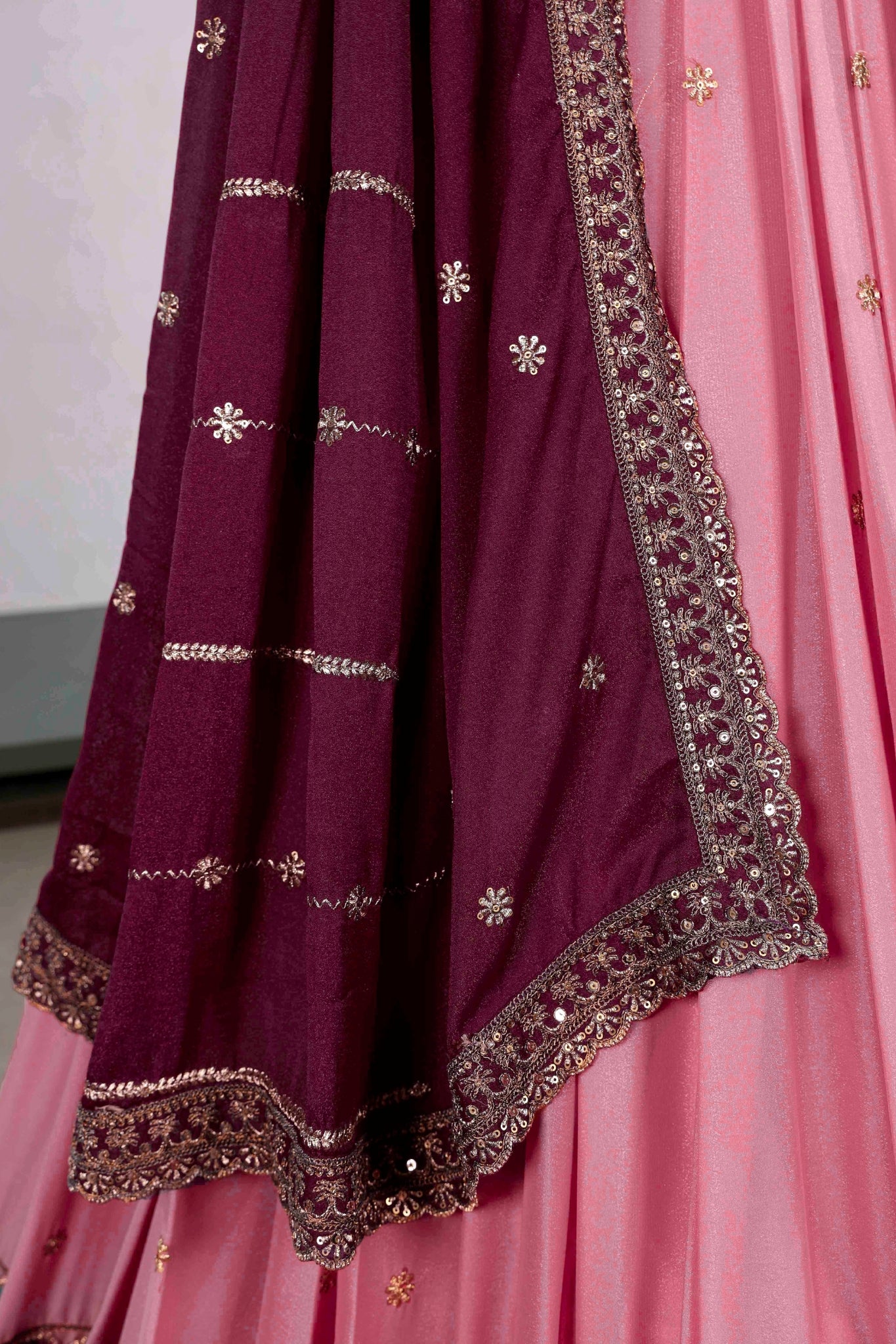 Embroidered Designer Wedding Star Georgette Lehenga Choli Set For Women