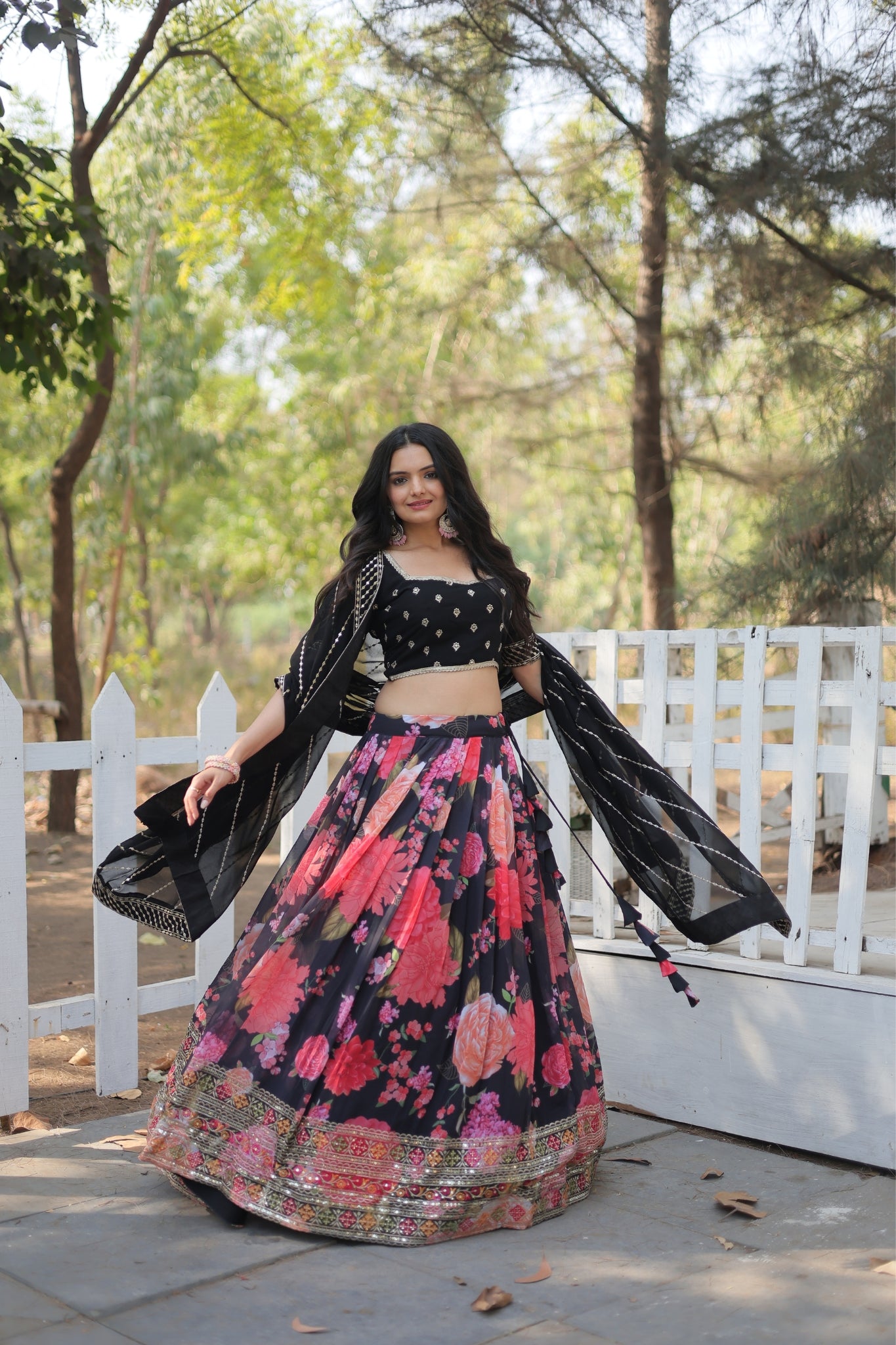 Wedding New Digital Printed Georgette Lehenga Choli