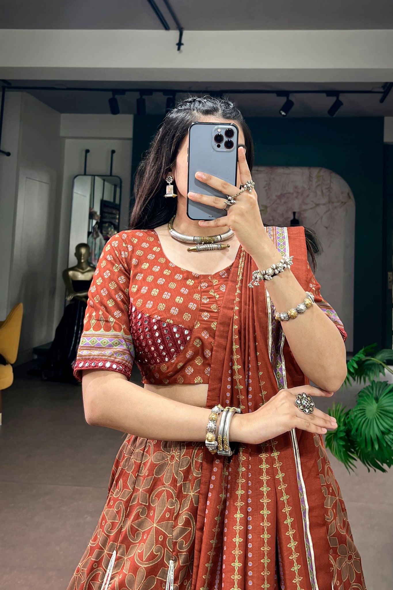 Raasrang Traditional Designer Navratri Lehenga Choli In Premium Tasar Silk