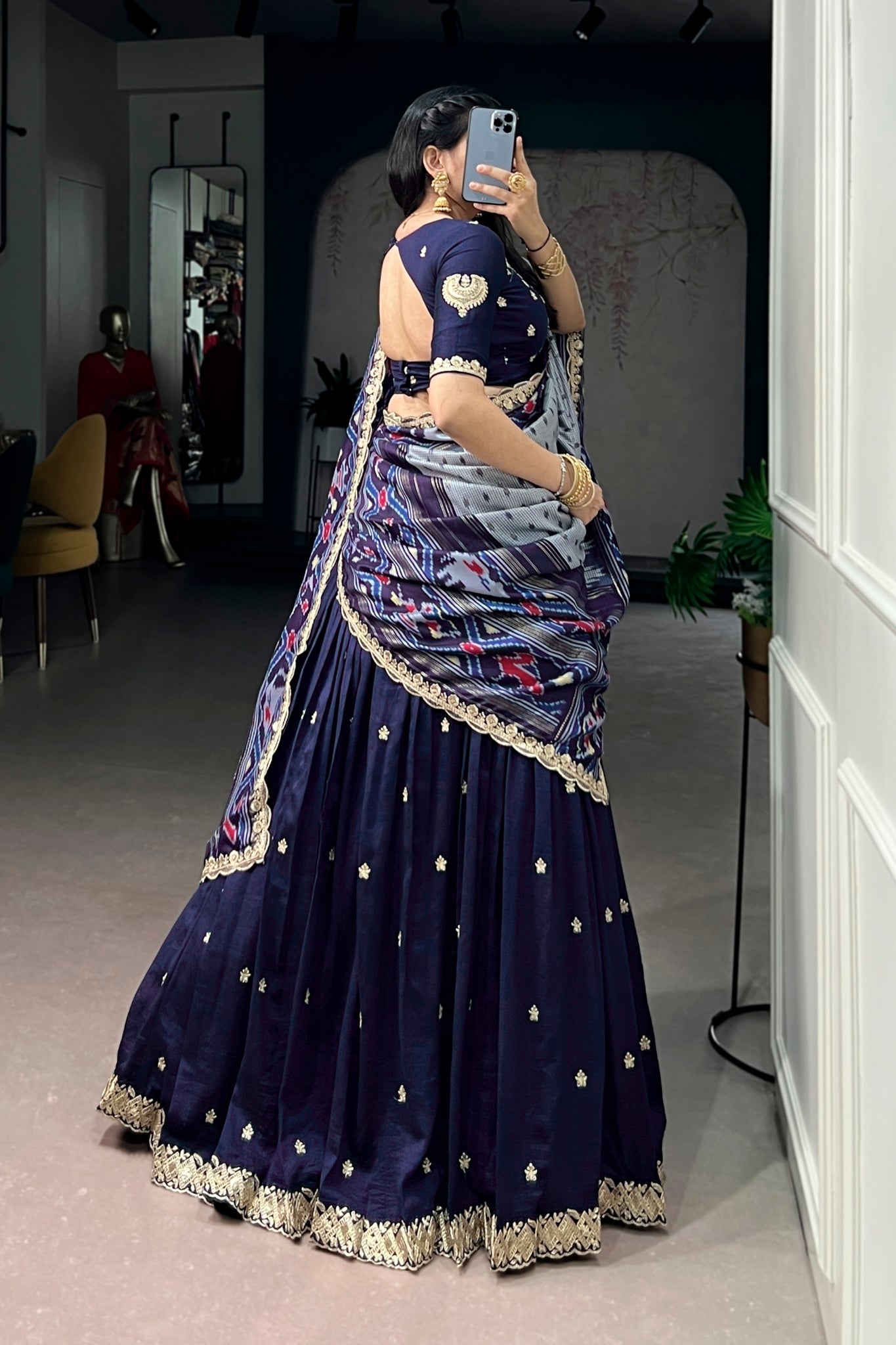 Premium Vichitra Silk Lehenga Choli For Women With Dupatta