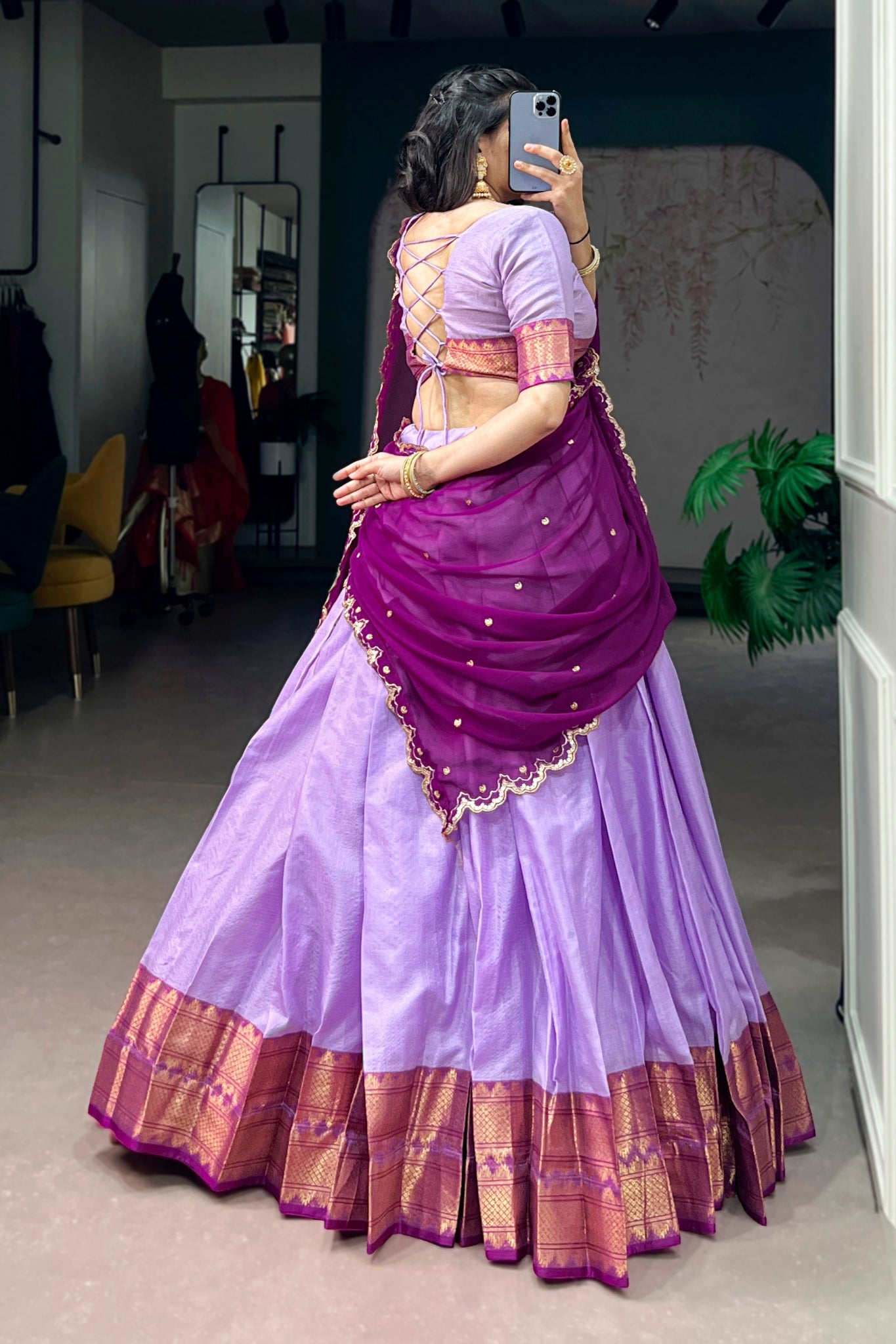 Royal Cotton Silk Beautiful Crafted Lehenga Choli For Women