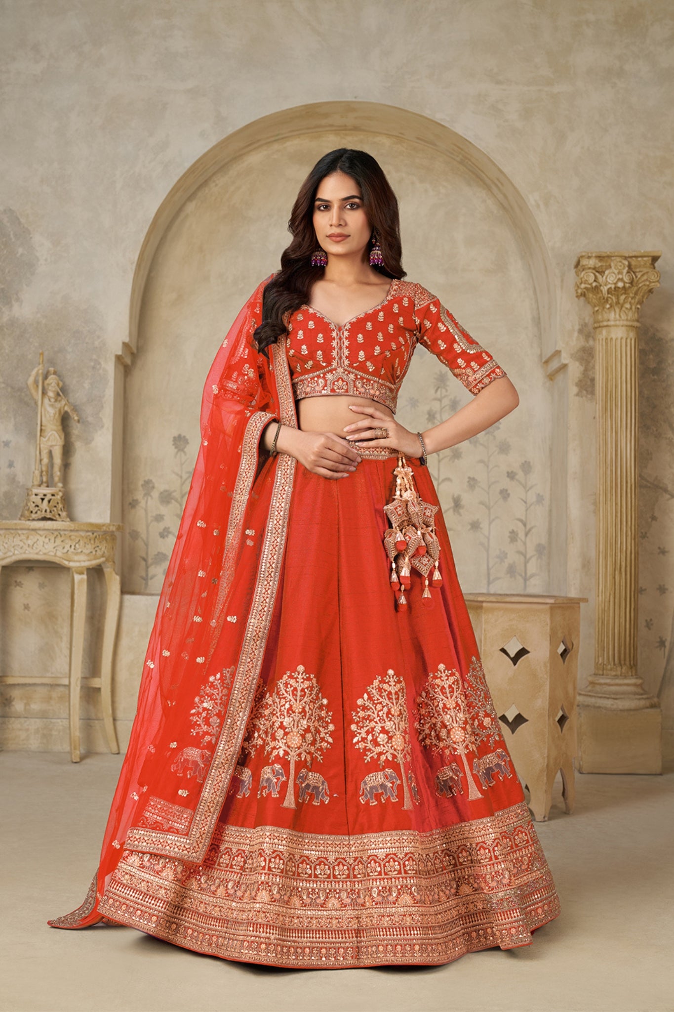 Ivory Grandeur Luxury Zari Embroidered Bridal Lehenga