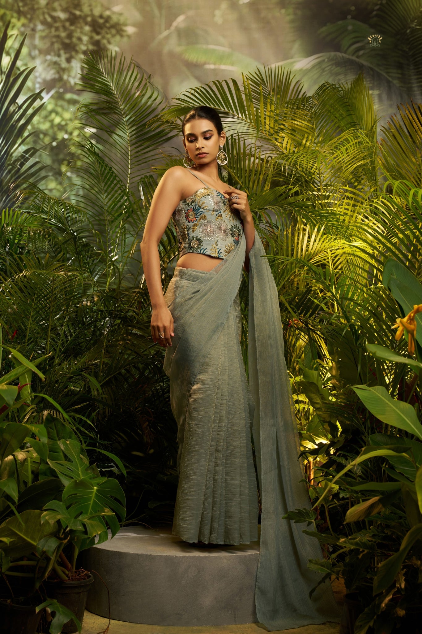 Celebrity Style Pure Tissue Designer Saree with Heavy Embroidered Blouse For Wedding, Reception, Festive & Party Wear Women