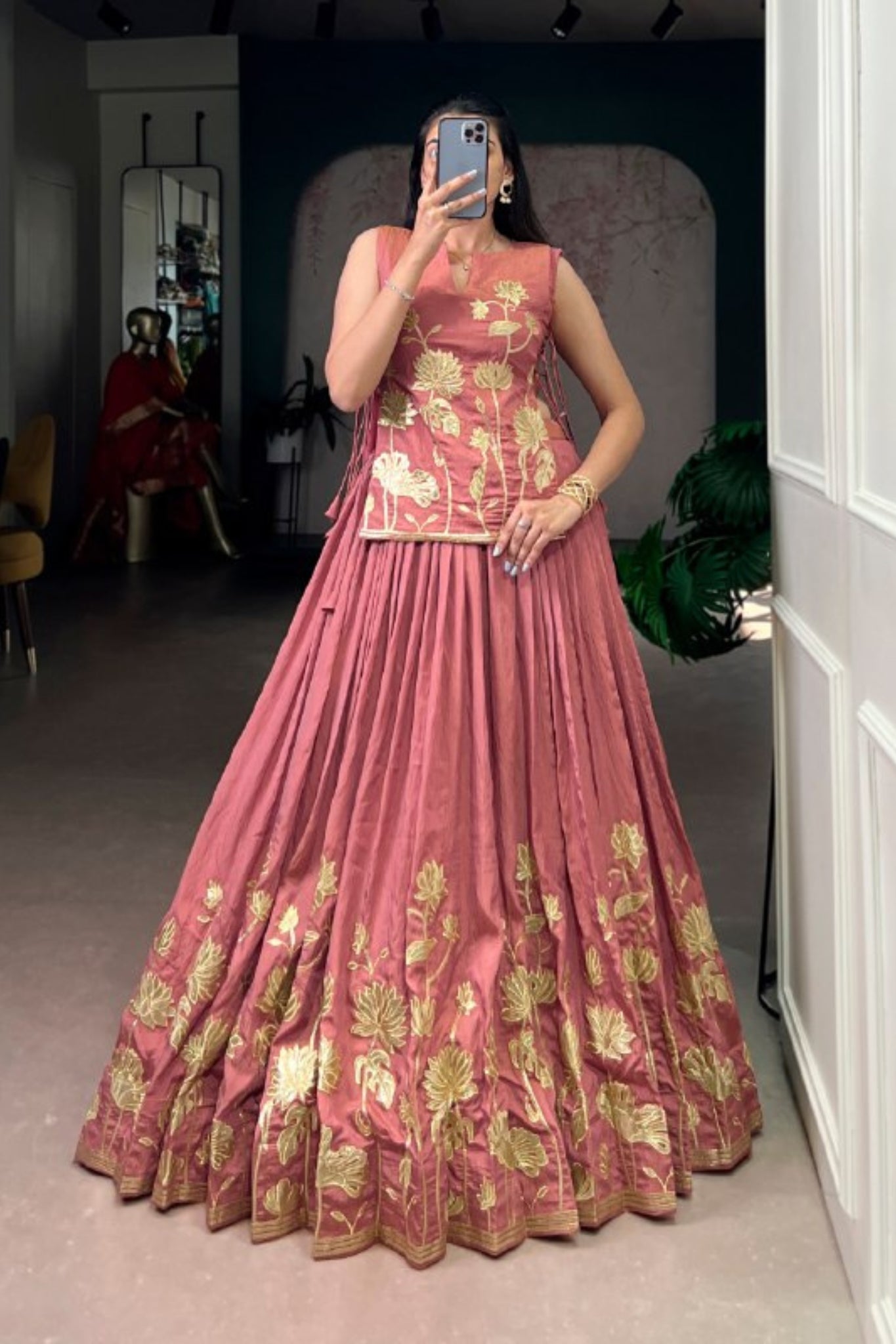 Pure Shimmer Embroidered Lehenga Co-Ord Set