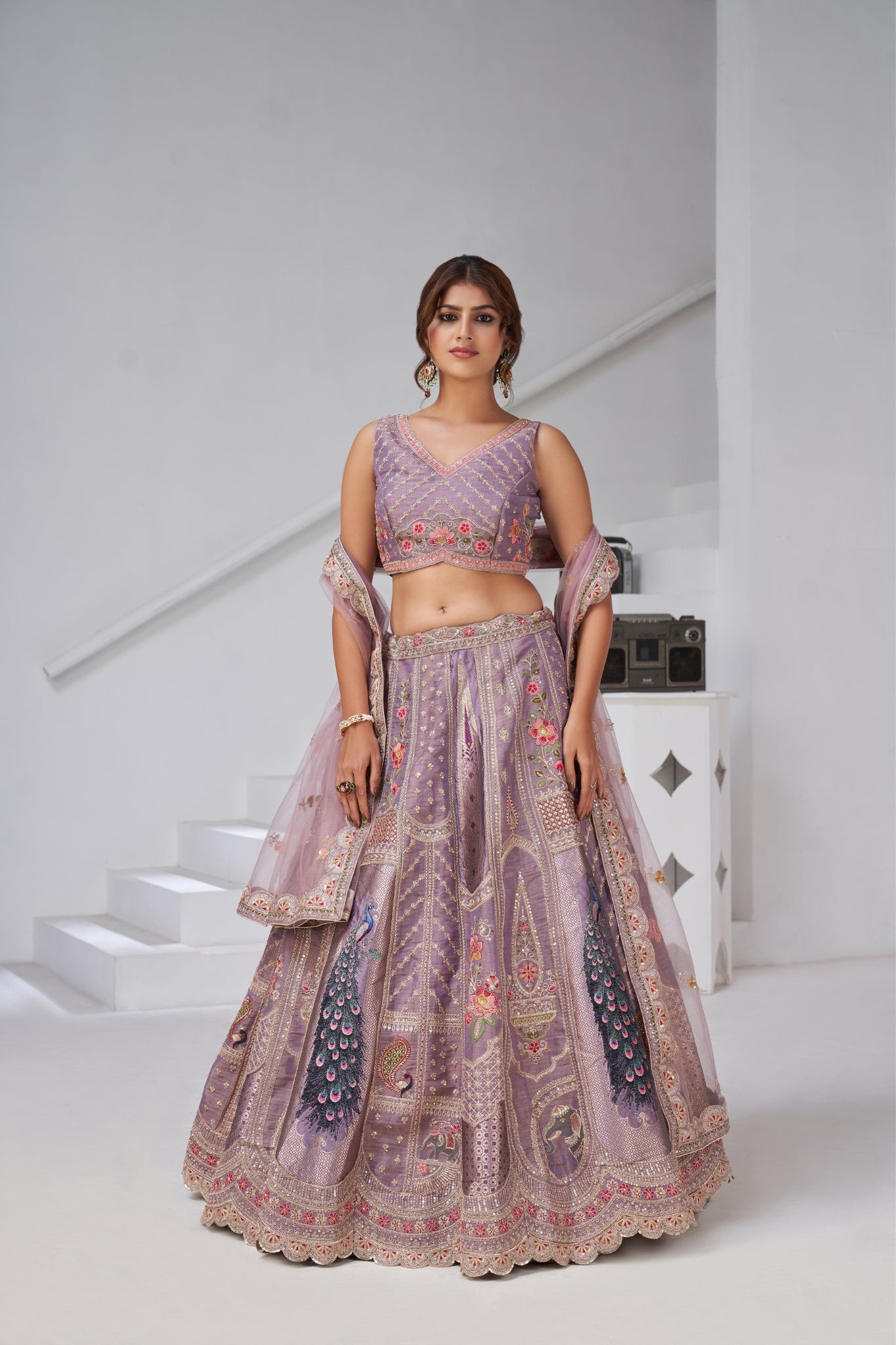 Royal Radiance Raw Silk Bridal Lehenga Choli