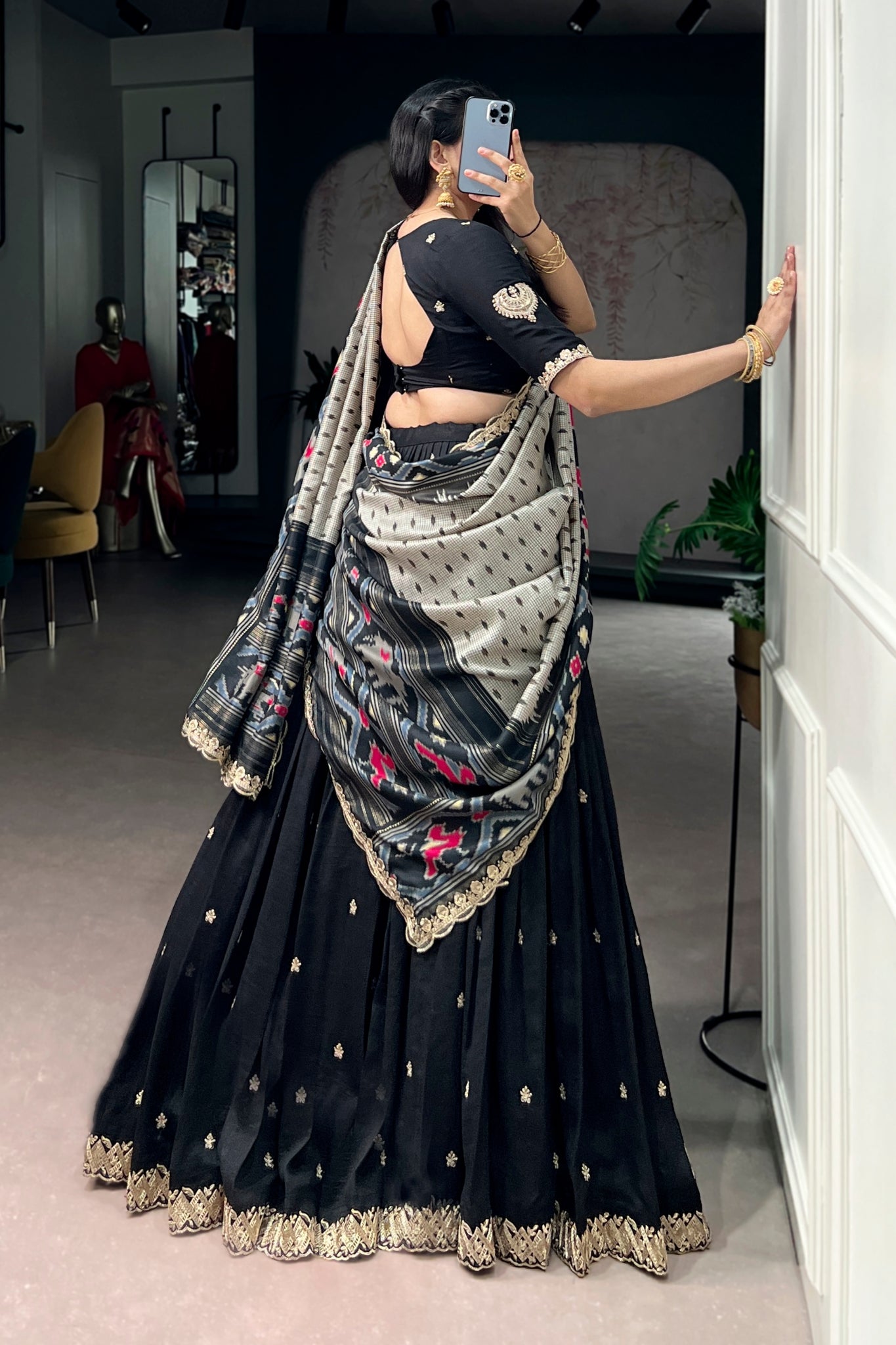 Premium Vichitra Silk Lehenga Choli For Women With Dupatta