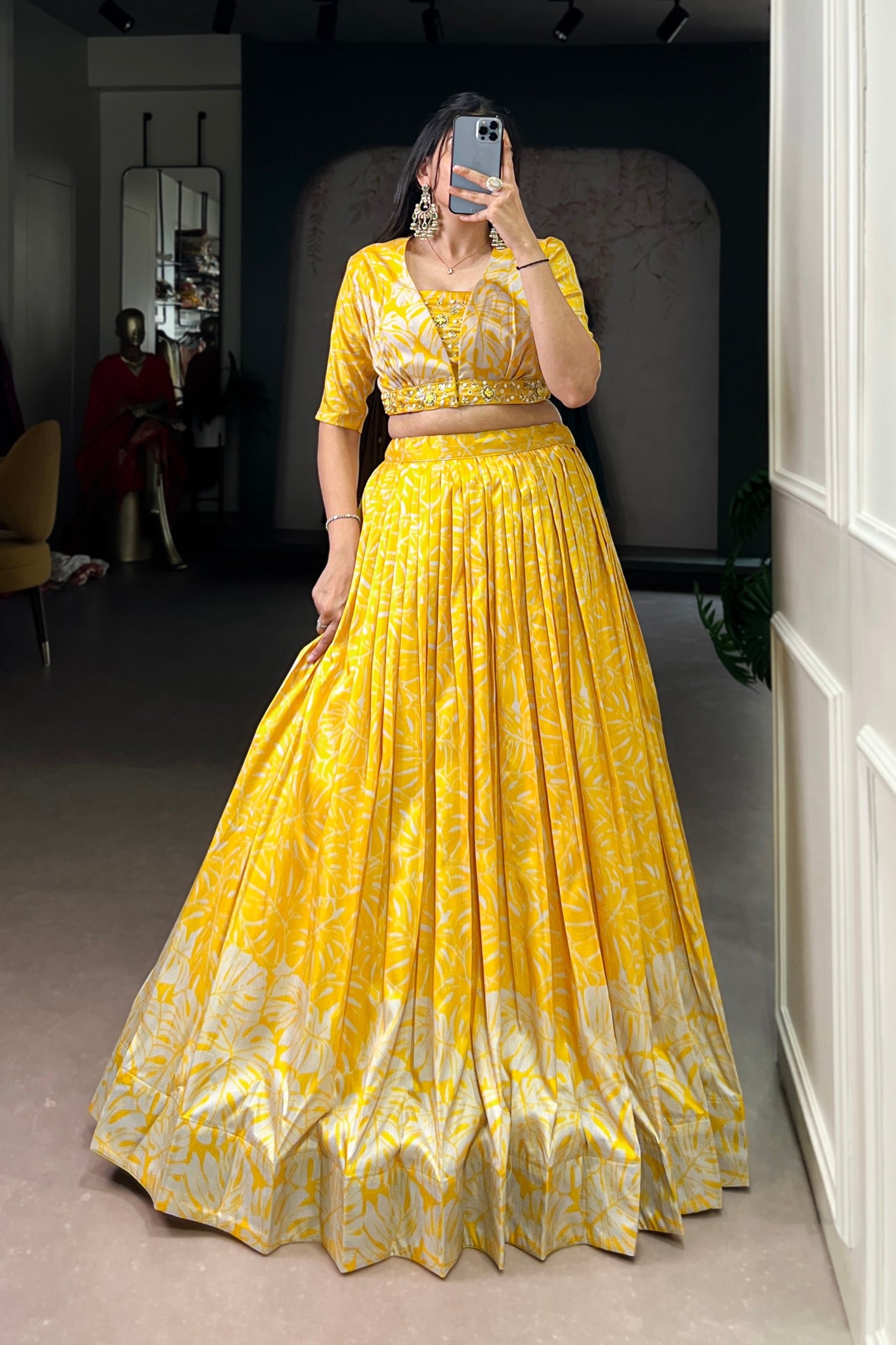 Premium Tasar Silk Co Ord Lehenga Set For Women