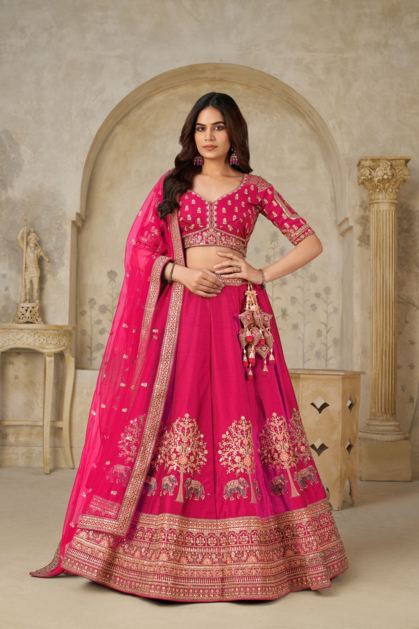 Ivory Grandeur Luxury Zari Embroidered Bridal Lehenga